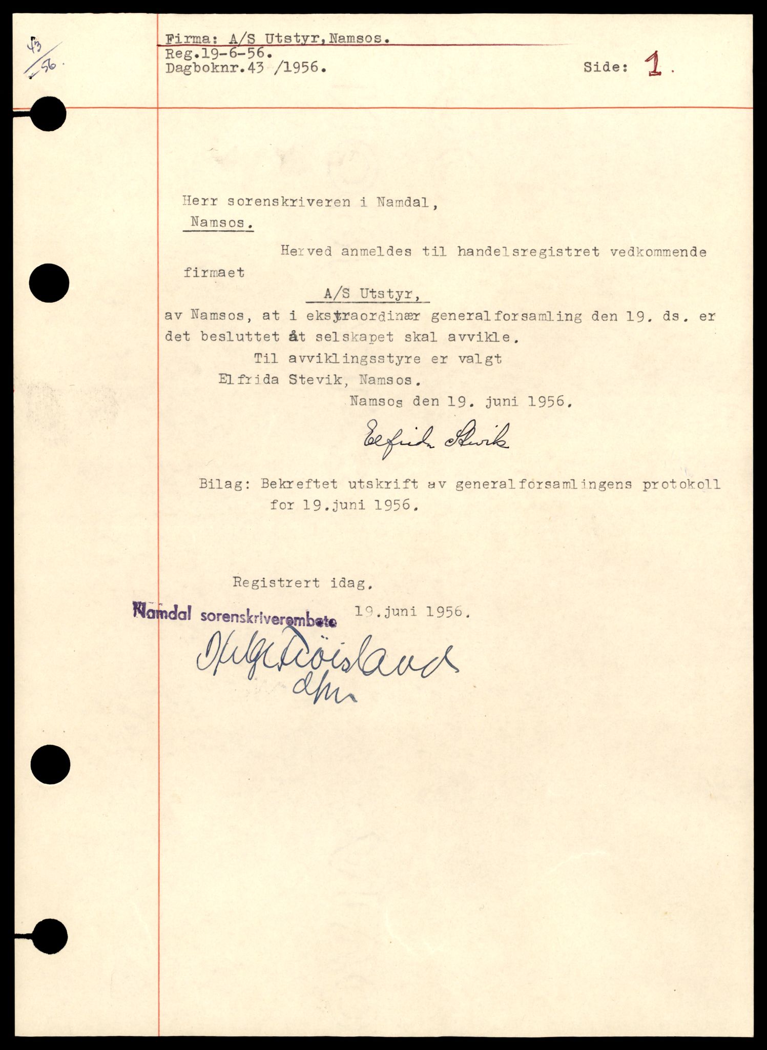 Namdal sorenskriveri, AV/SAT-A-4133/2/J/Jd/Jdb/L0003: Bilag. Aksjeselskap og andelslag, 1930-1990, s. 5