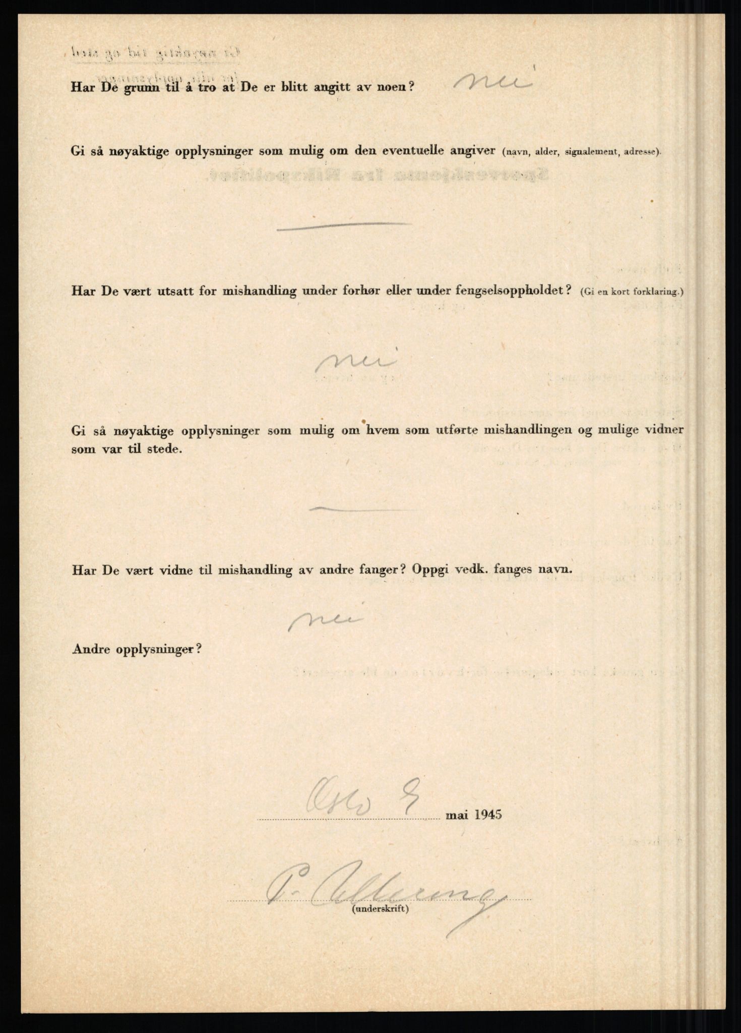 Rikspolitisjefen, AV/RA-S-1560/L/L0017: Tidemann, Hermann G. - Veum, Tjostolv, 1940-1945, s. 719