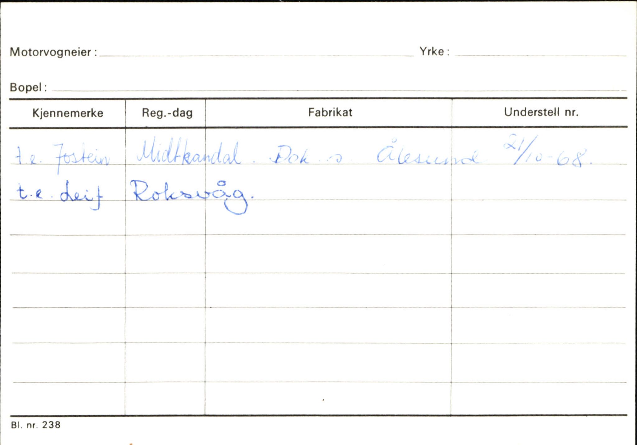 Statens vegvesen, Sogn og Fjordane vegkontor, AV/SAB-A-5301/4/F/L0131: Eigarregister Høyanger P-Å. Stryn S-Å, 1945-1975, s. 2184