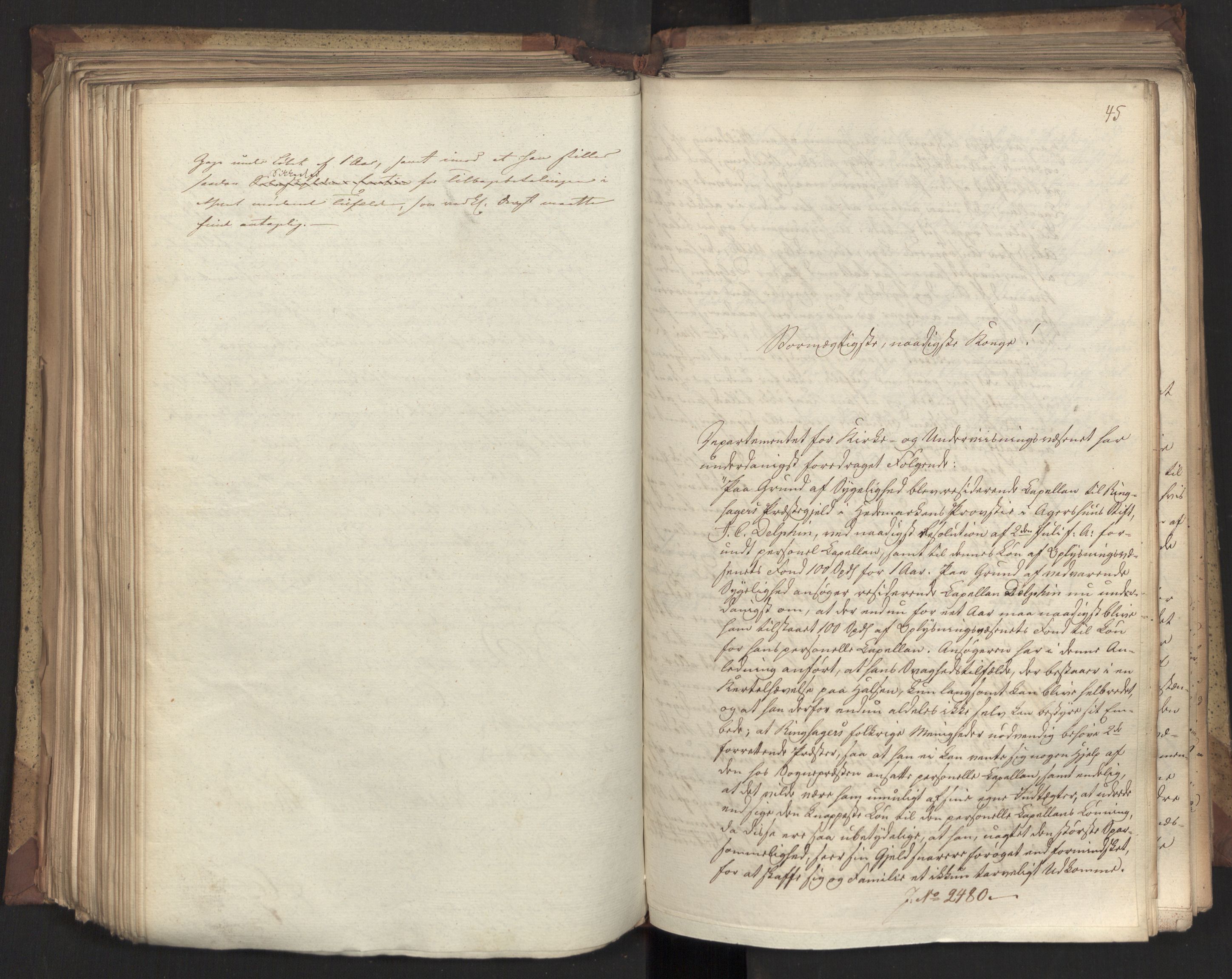 Statsrådsavdelingen i Stockholm, AV/RA-S-1003/D/Da/L0079: Regjeringsinnstillinger nr. 2400-2549, 1832, s. 263