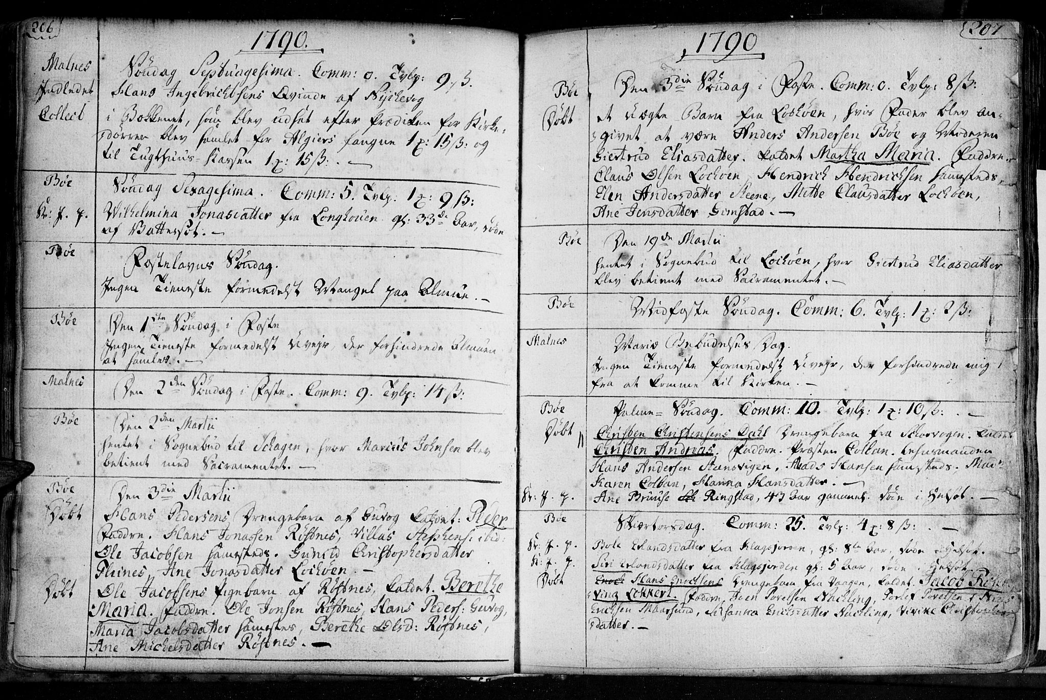 Ministerialprotokoller, klokkerbøker og fødselsregistre - Nordland, AV/SAT-A-1459/891/L1297: Ministerialbok nr. 891A02, 1759-1820, s. 306-307