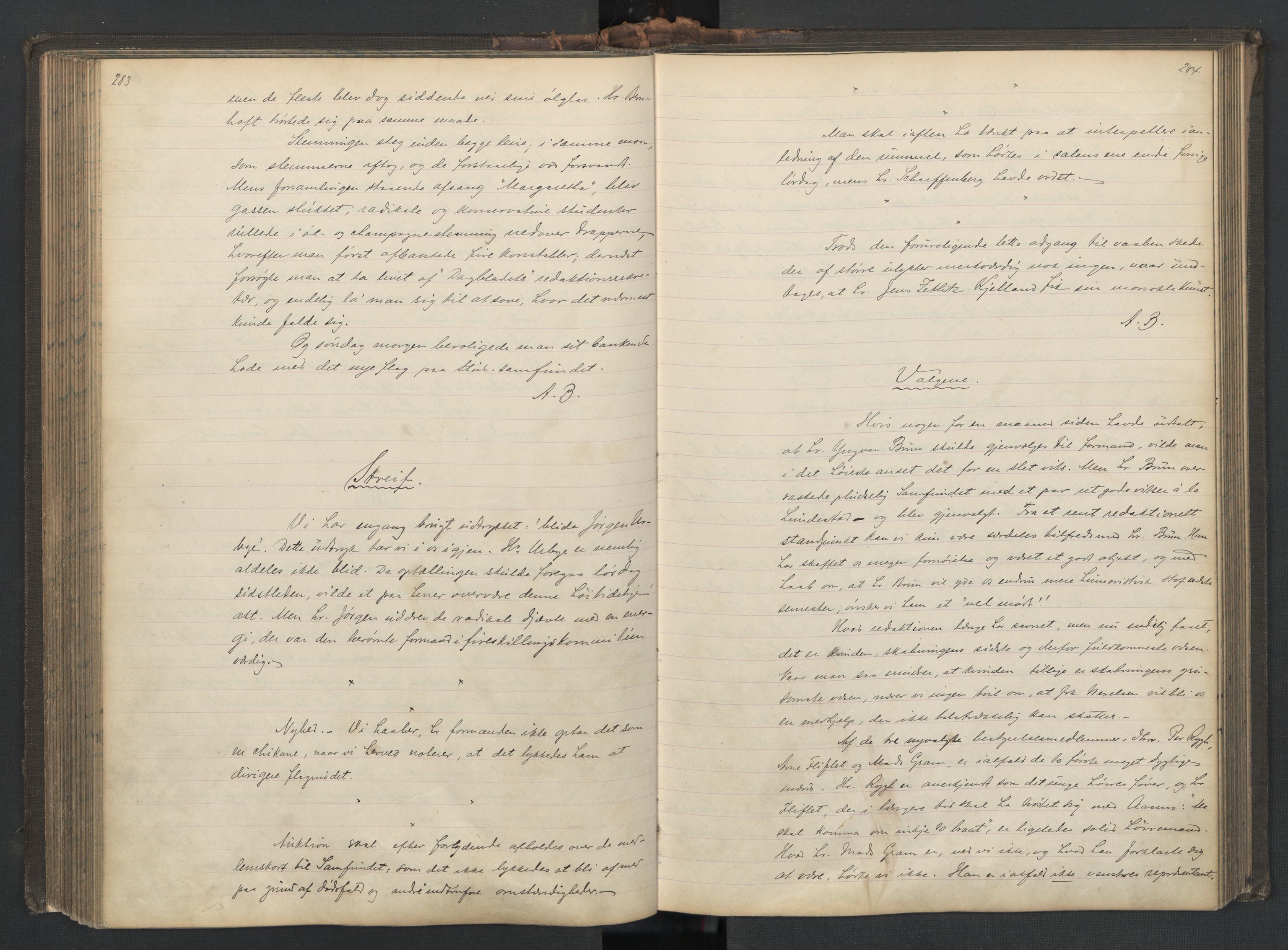 Det Norske Studentersamfund, AV/RA-PA-1322/X/Xa/L0014/0001: -- / Samfundsbladet/Studentersamfundets Avis, 1895-1897, s. 283-284
