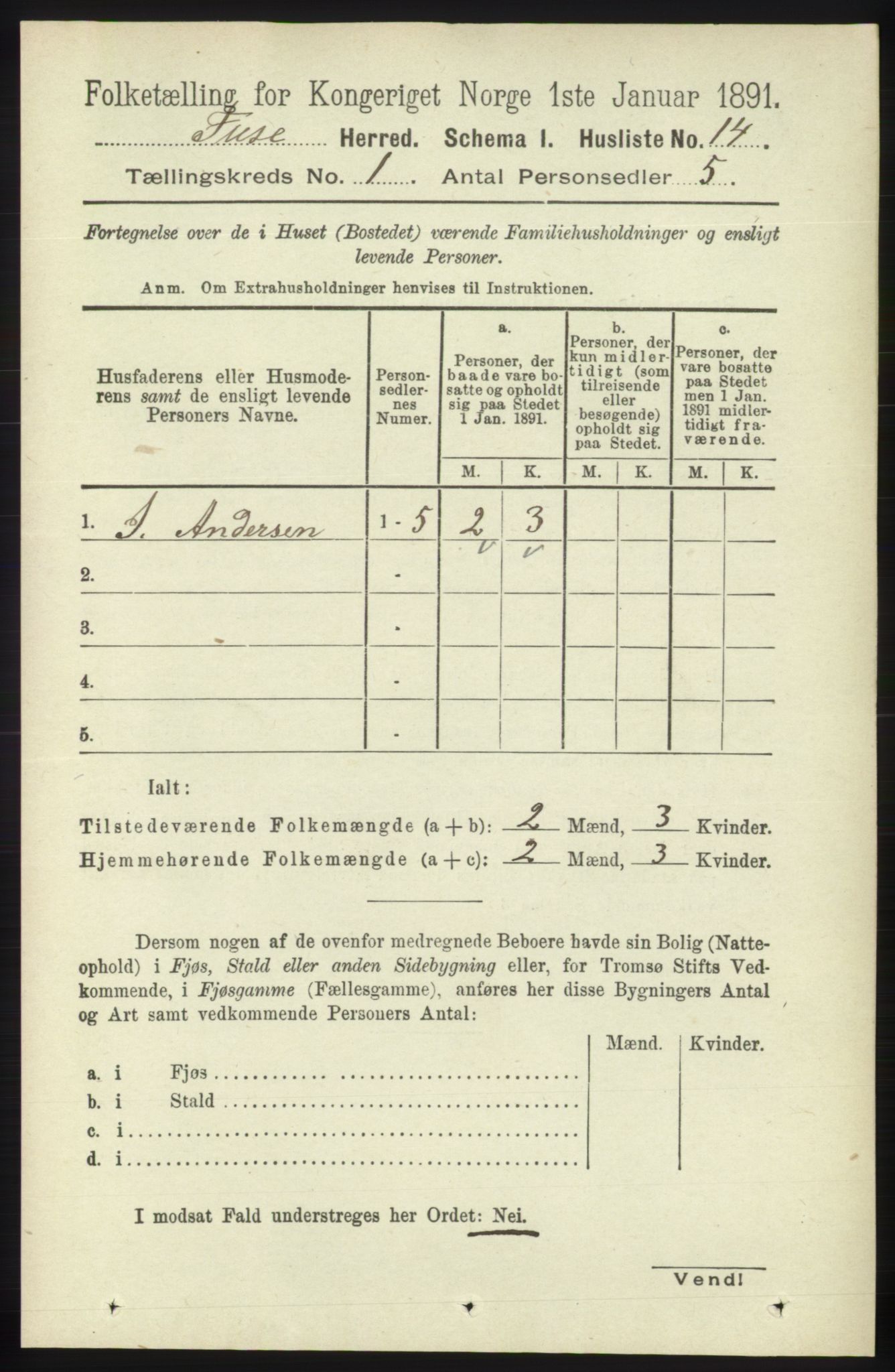 RA, Folketelling 1891 for 1241 Fusa herred, 1891, s. 55