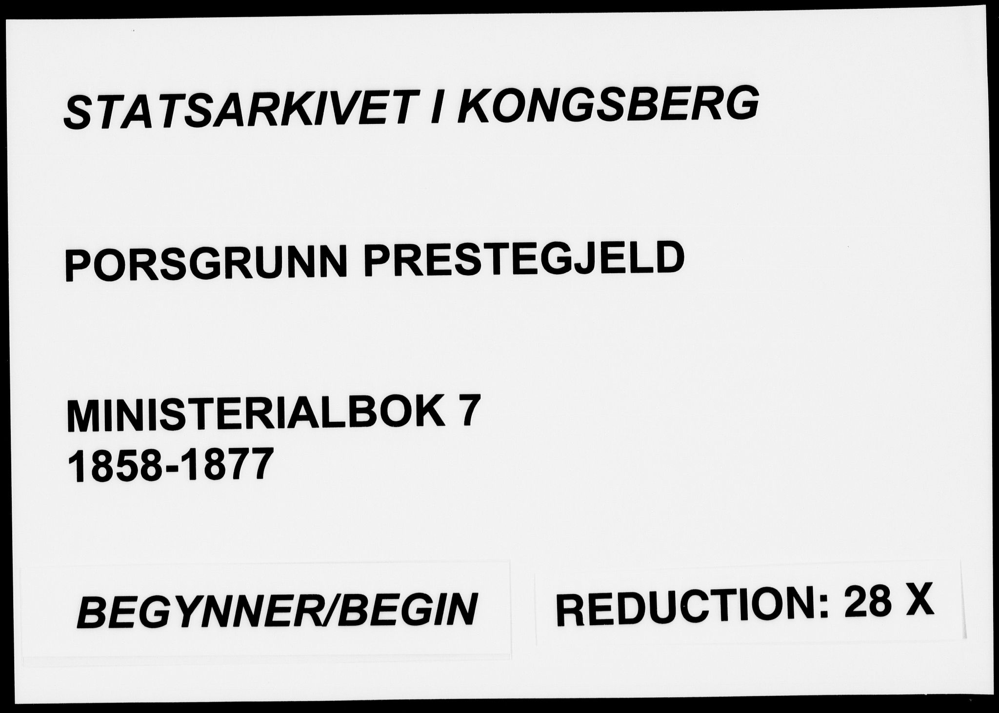 Porsgrunn kirkebøker , AV/SAKO-A-104/F/Fa/L0007: Ministerialbok nr. 7, 1858-1877