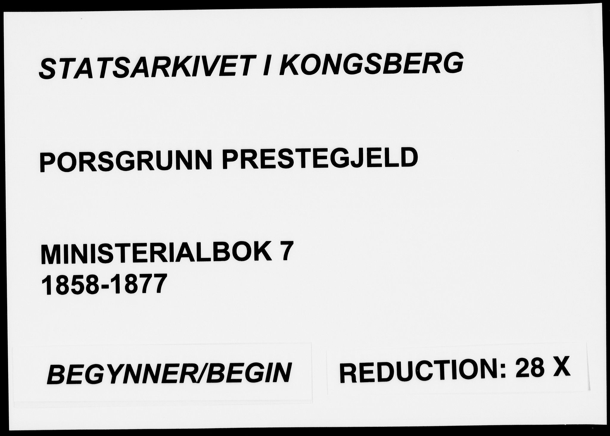 Porsgrunn kirkebøker , SAKO/A-104/F/Fa/L0007: Ministerialbok nr. 7, 1858-1877