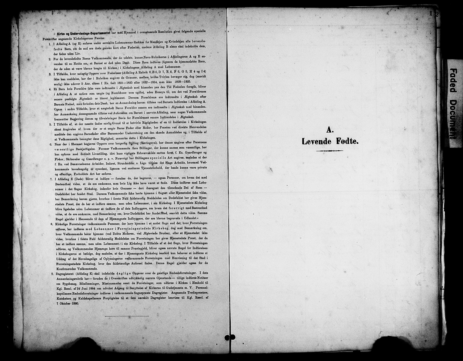 Haugesund sokneprestkontor, AV/SAST-A -101863/H/Ha/Hab/L0005: Klokkerbok nr. B 5, 1894-1908, s. 1