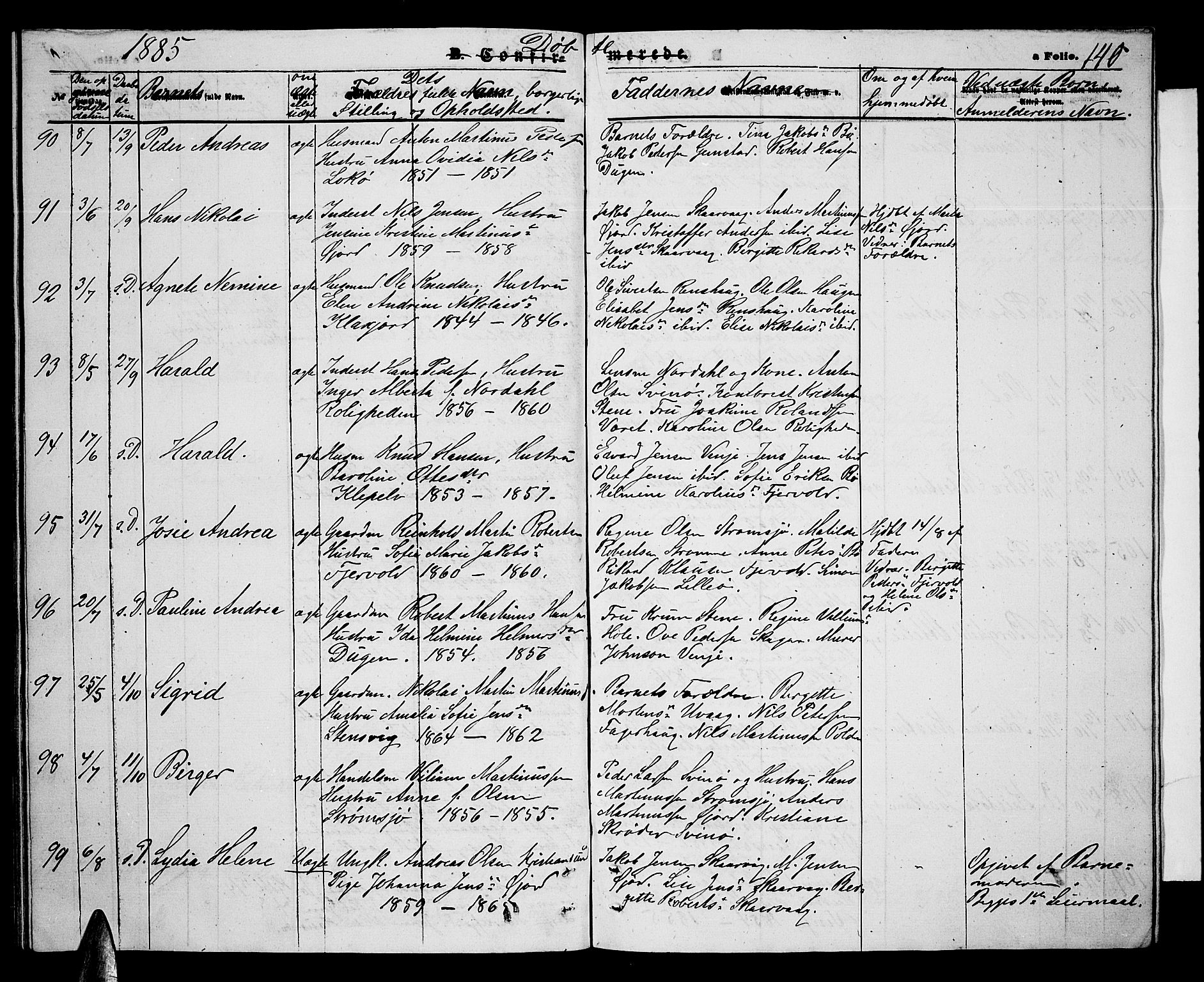 Ministerialprotokoller, klokkerbøker og fødselsregistre - Nordland, AV/SAT-A-1459/891/L1314: Klokkerbok nr. 891C03, 1870-1885, s. 140