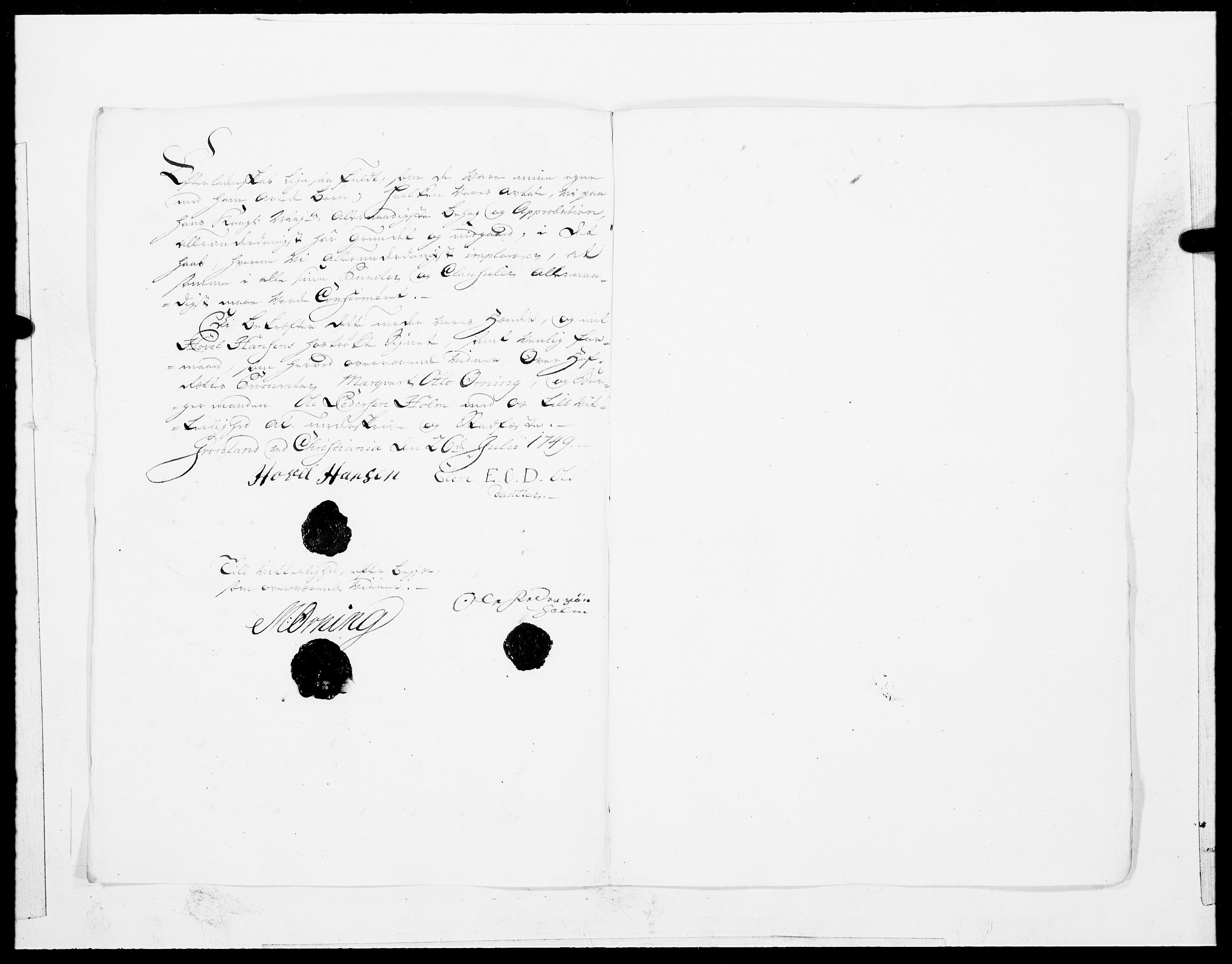 Danske Kanselli 1572-1799, AV/RA-EA-3023/F/Fc/Fcc/Fcca/L0152: Norske innlegg 1572-1799, 1749, s. 297
