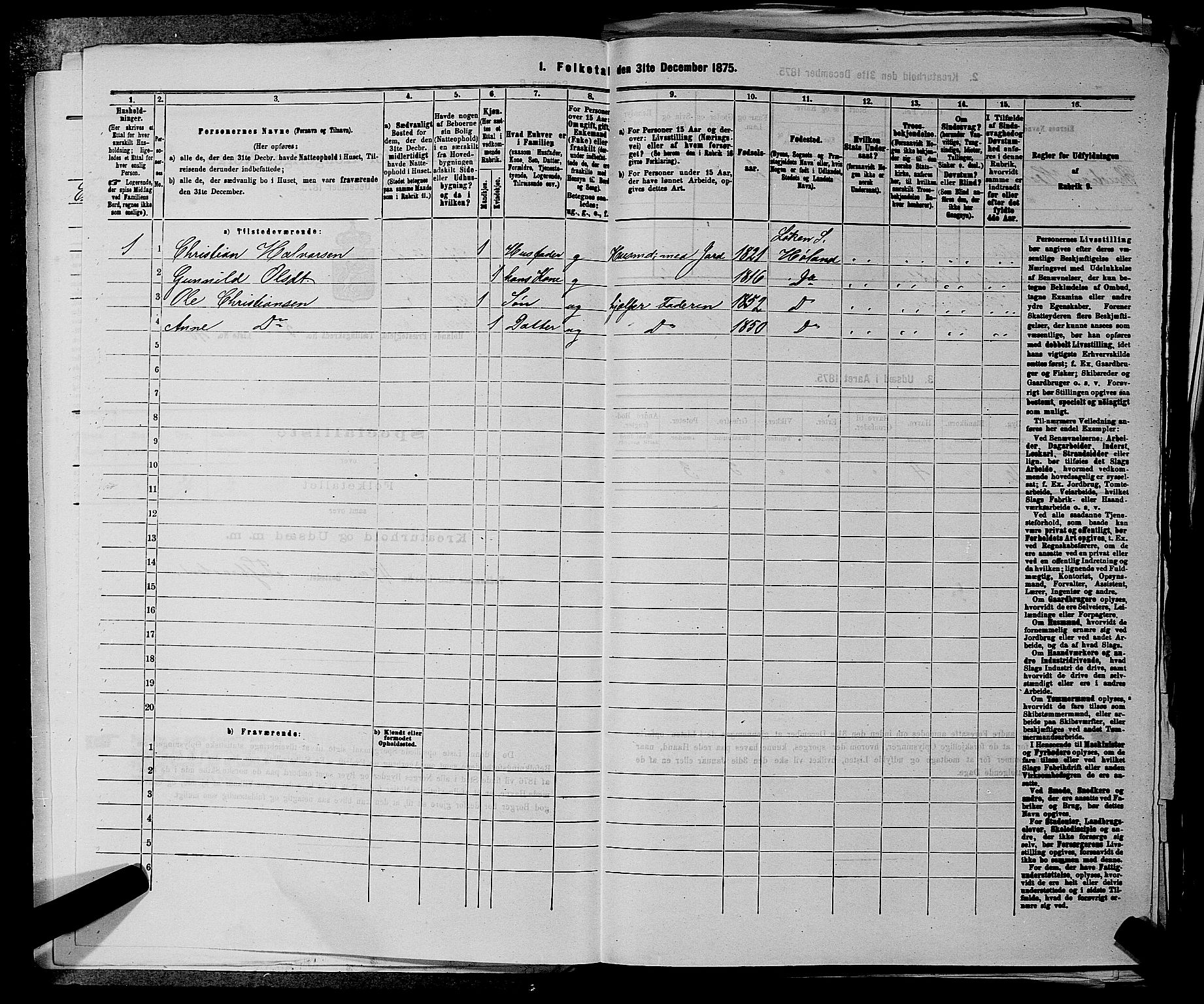 RA, Folketelling 1875 for 0221P Høland prestegjeld, 1875, s. 793