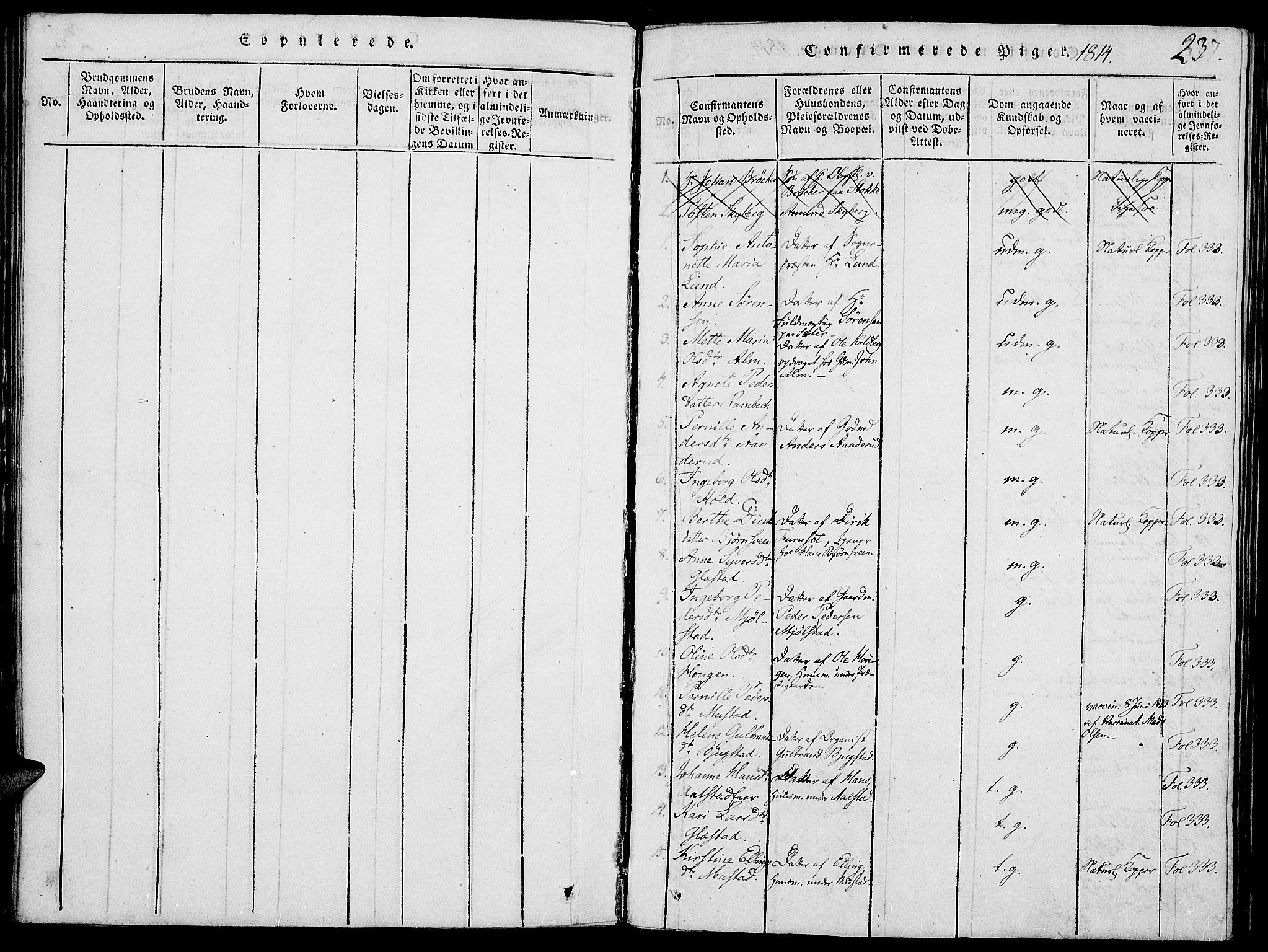 Vardal prestekontor, SAH/PREST-100/H/Ha/Haa/L0004: Ministerialbok nr. 4, 1814-1831, s. 237