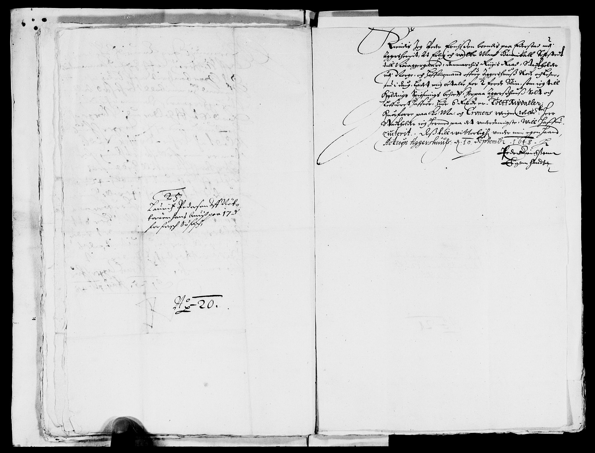 Rentekammeret inntil 1814, Reviderte regnskaper, Lensregnskaper, AV/RA-EA-5023/R/Rb/Rba/L0195: Akershus len, 1648