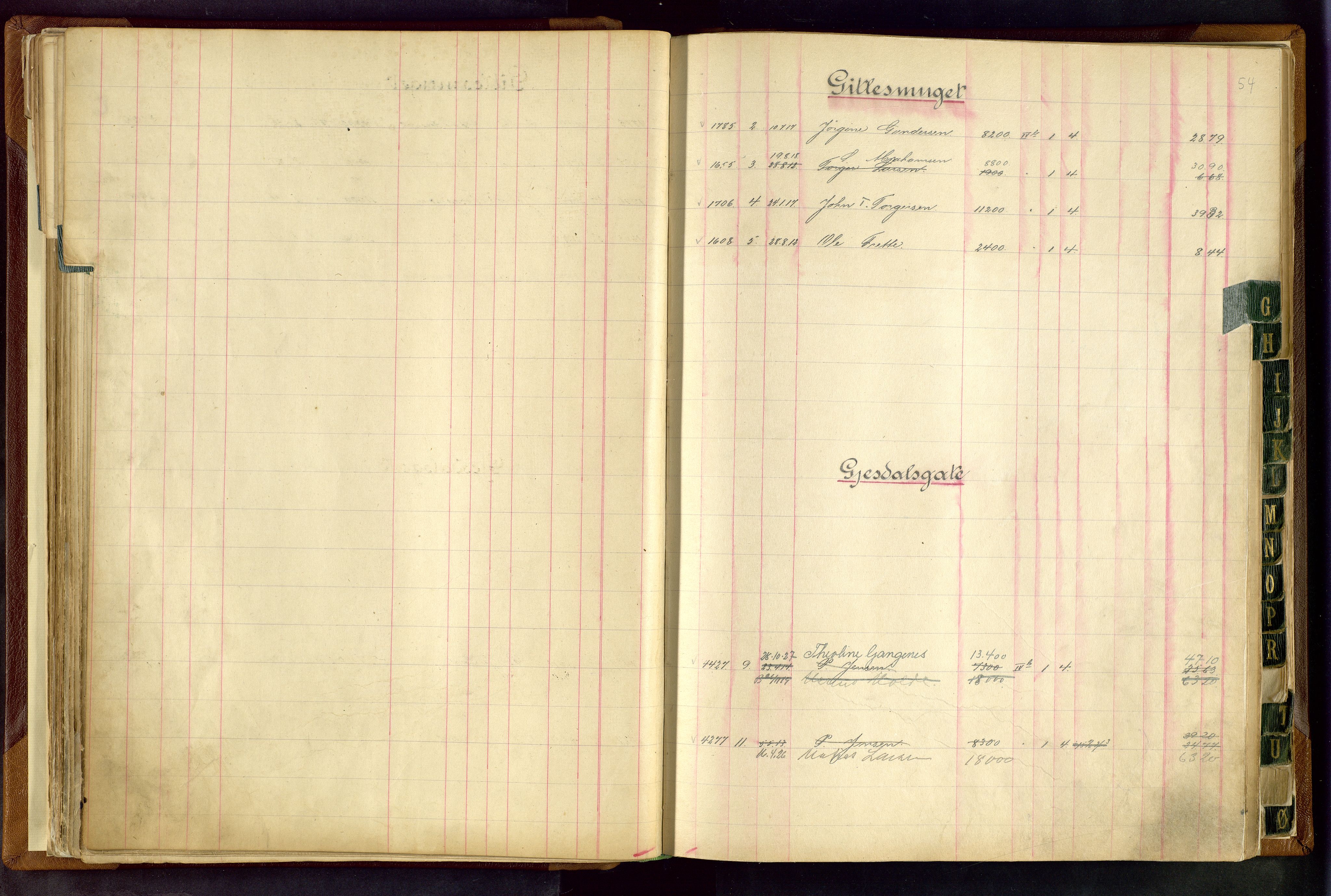 Norges Brannkasse Stavanger, AV/SAST-A-102143/F/Fc/L0003: Brannkontingentprotokoll, 1910-1924, s. 53b-54a