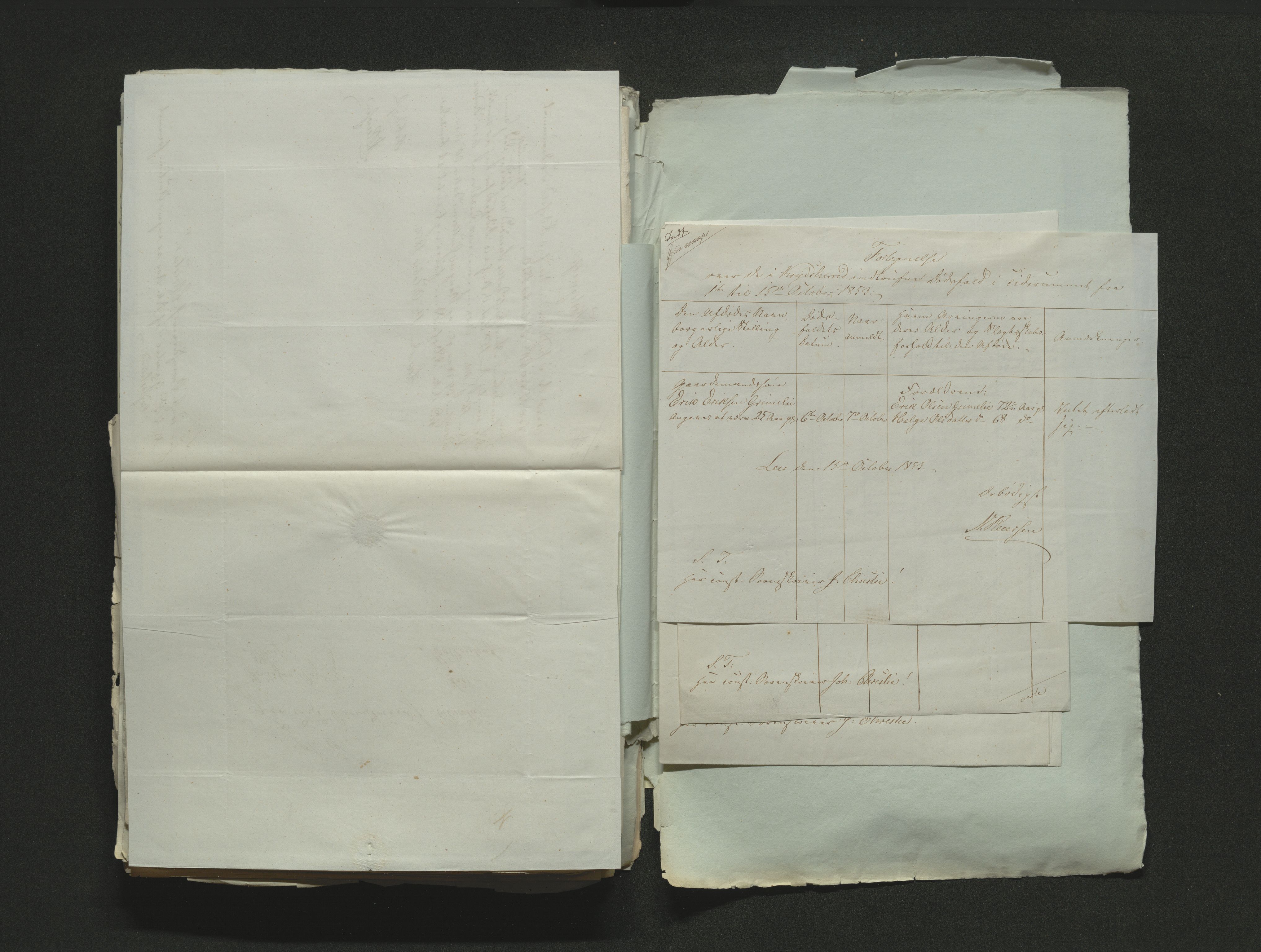 Eiker, Modum og Sigdal sorenskriveri, AV/SAKO-A-123/H/Ha/Hab/L0008: Dødsfallsmeldinger, 1850-1853