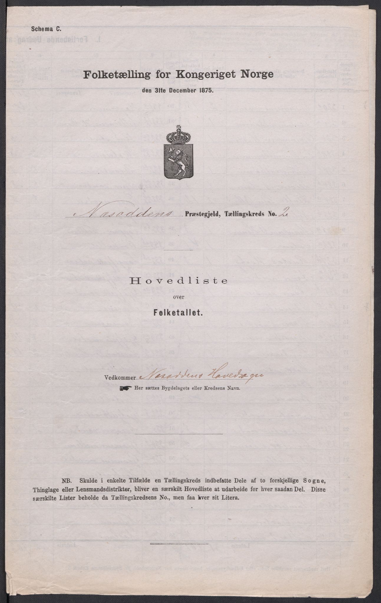 RA, Folketelling 1875 for 0216P Nesodden prestegjeld, 1875, s. 7