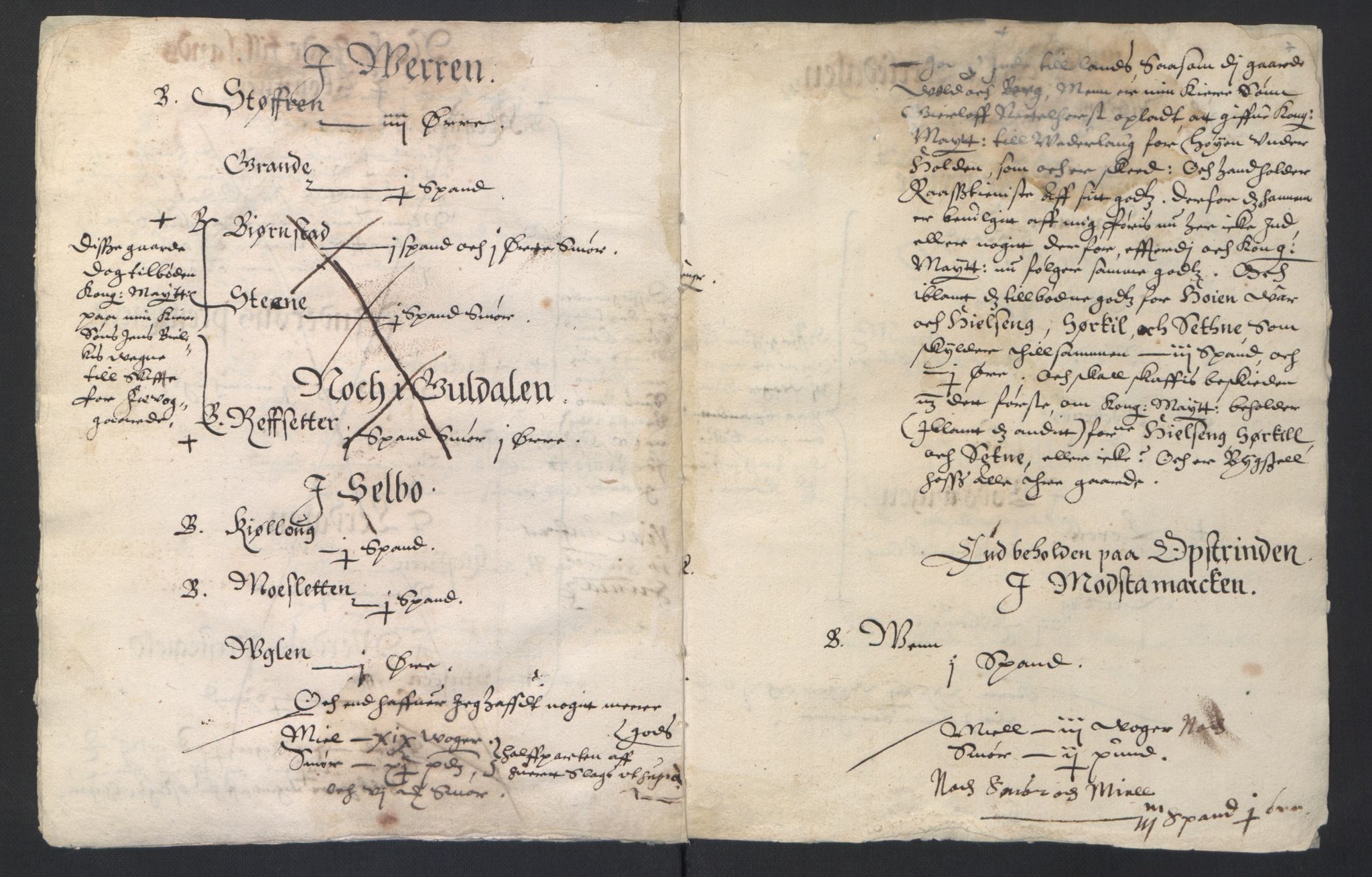 Stattholderembetet 1572-1771, AV/RA-EA-2870/Ek/L0007/0001: Jordebøker til utlikning av rosstjeneste 1624-1626: / Adelsjordebøker, 1624-1625, s. 35