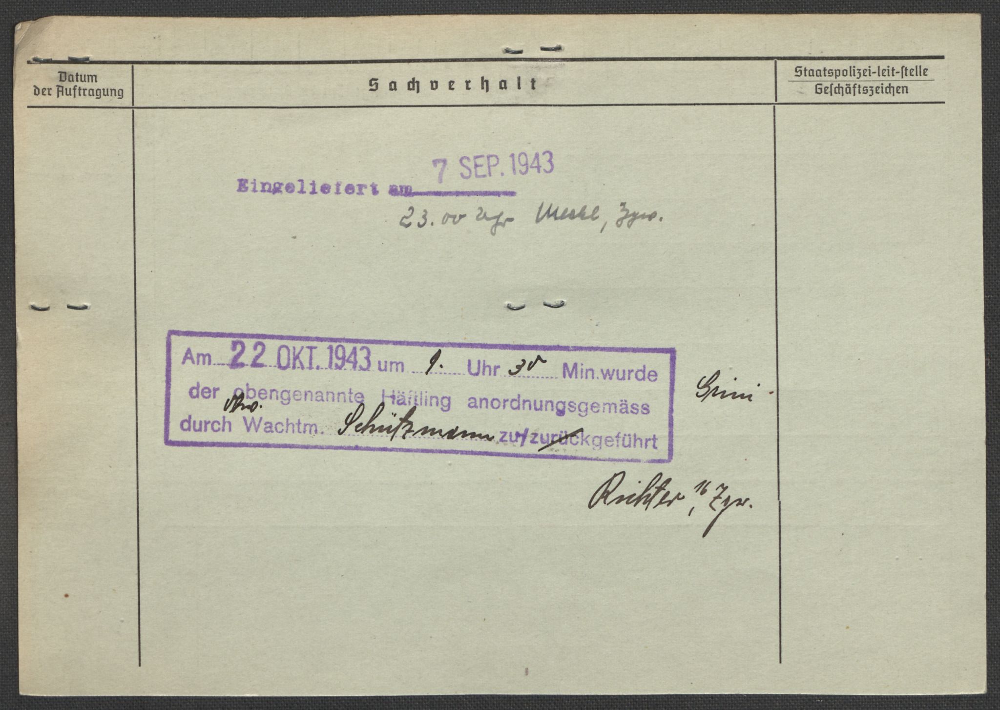 Befehlshaber der Sicherheitspolizei und des SD, AV/RA-RAFA-5969/E/Ea/Eaa/L0003: Register over norske fanger i Møllergata 19: Eng-Hag, 1940-1945, s. 15