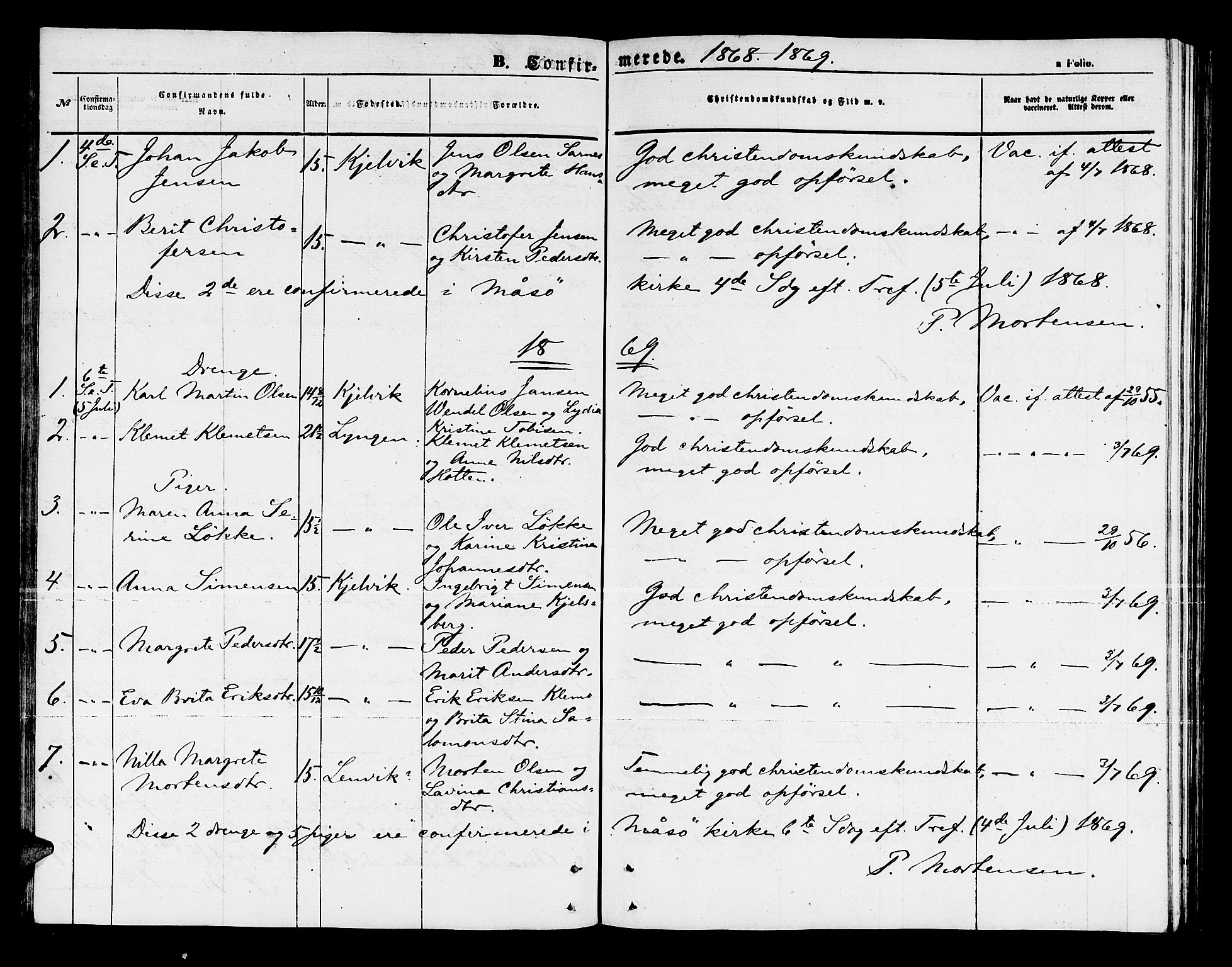 Måsøy sokneprestkontor, AV/SATØ-S-1348/H/Hb/L0003klokker: Klokkerbok nr. 3, 1861-1886