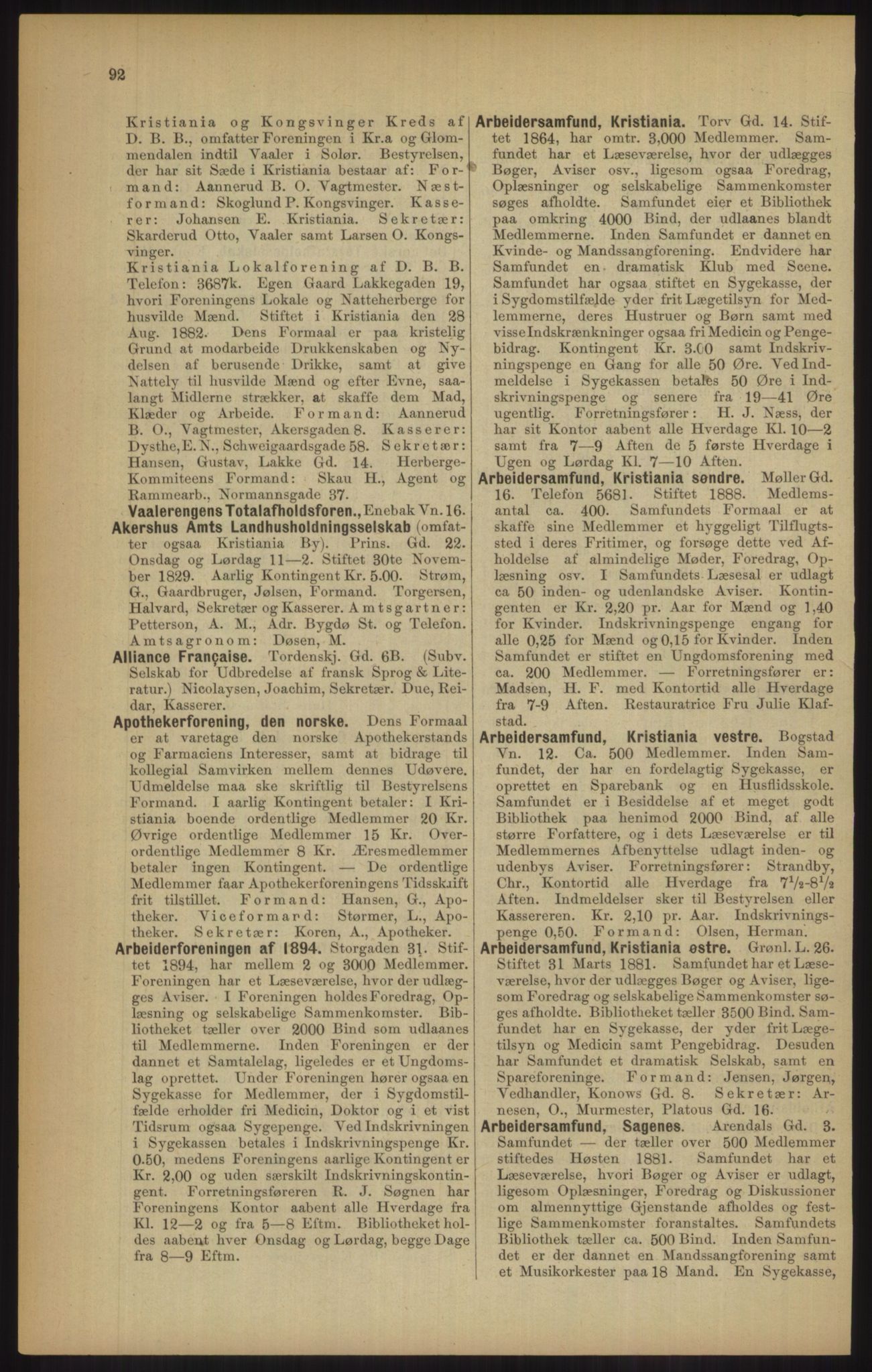 Kristiania/Oslo adressebok, PUBL/-, 1902, s. 92