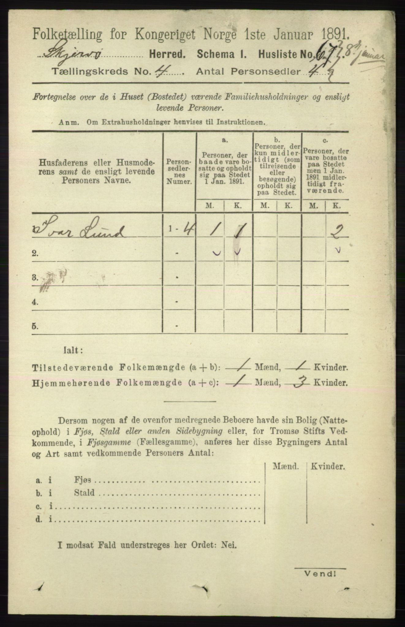 RA, Folketelling 1891 for 1941 Skjervøy herred, 1891, s. 2290
