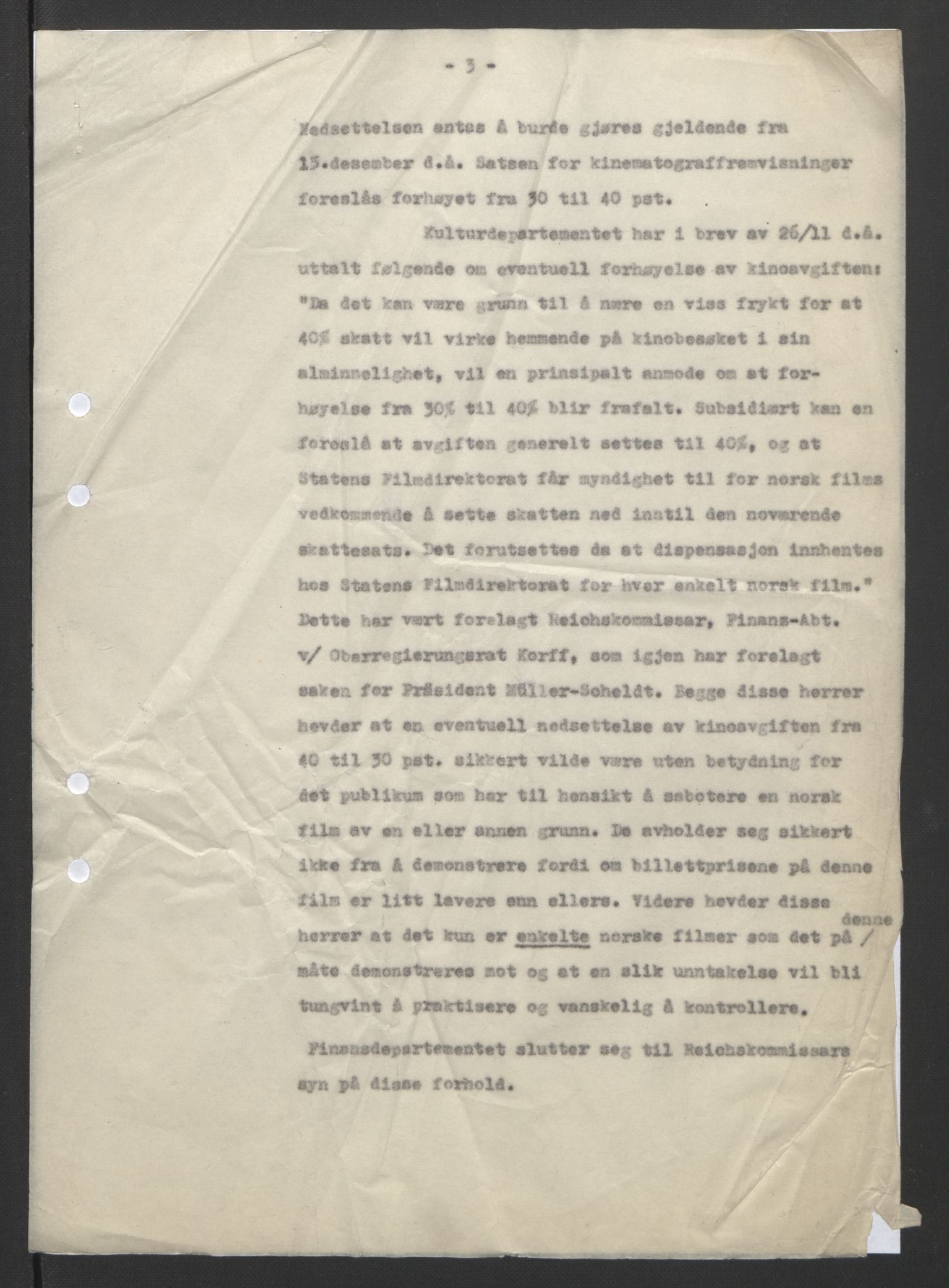 NS-administrasjonen 1940-1945 (Statsrådsekretariatet, de kommisariske statsråder mm), AV/RA-S-4279/D/Db/L0090: Foredrag til vedtak utenfor ministermøte, 1942-1945, s. 120