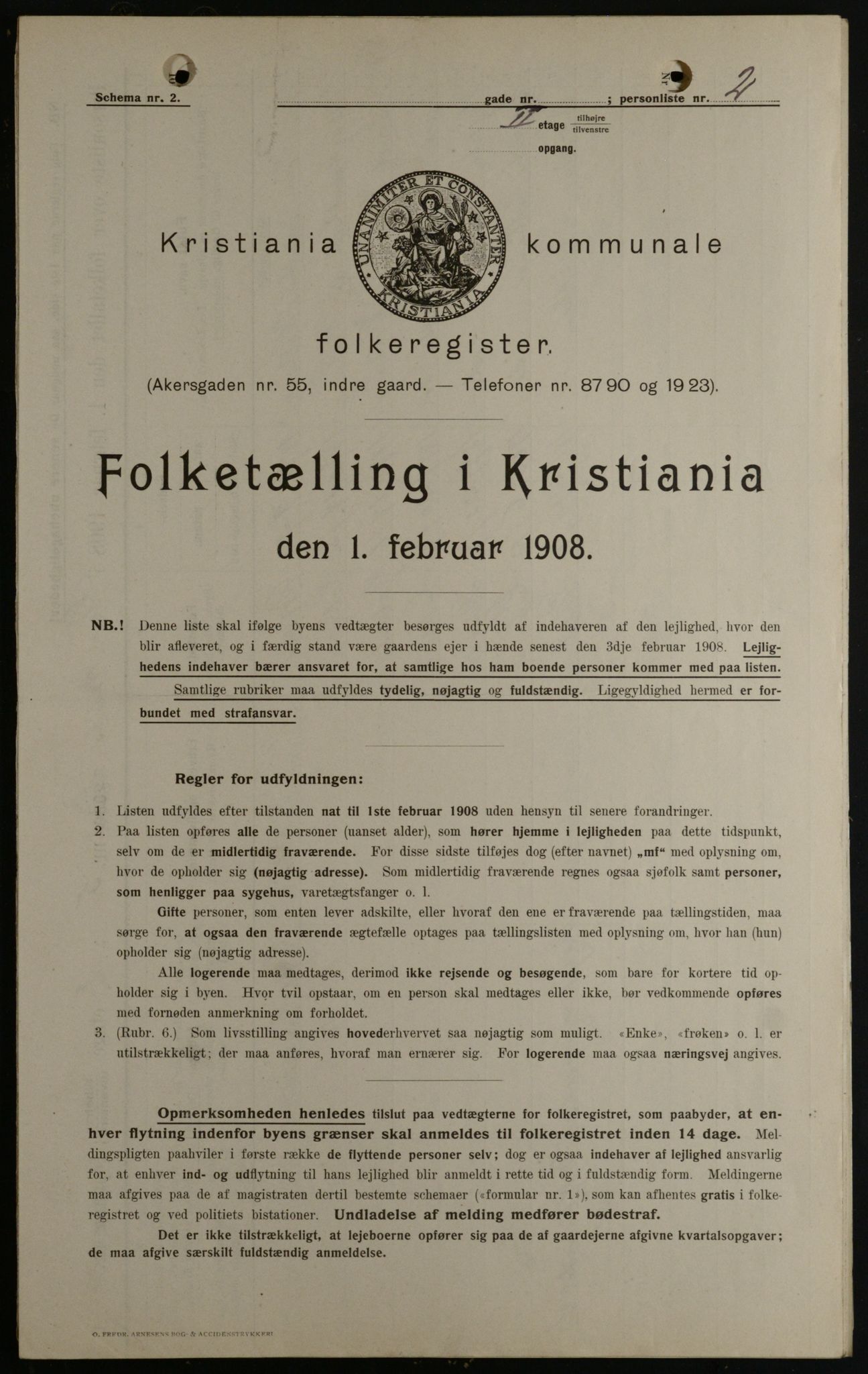 OBA, Kommunal folketelling 1.2.1908 for Kristiania kjøpstad, 1908, s. 26918