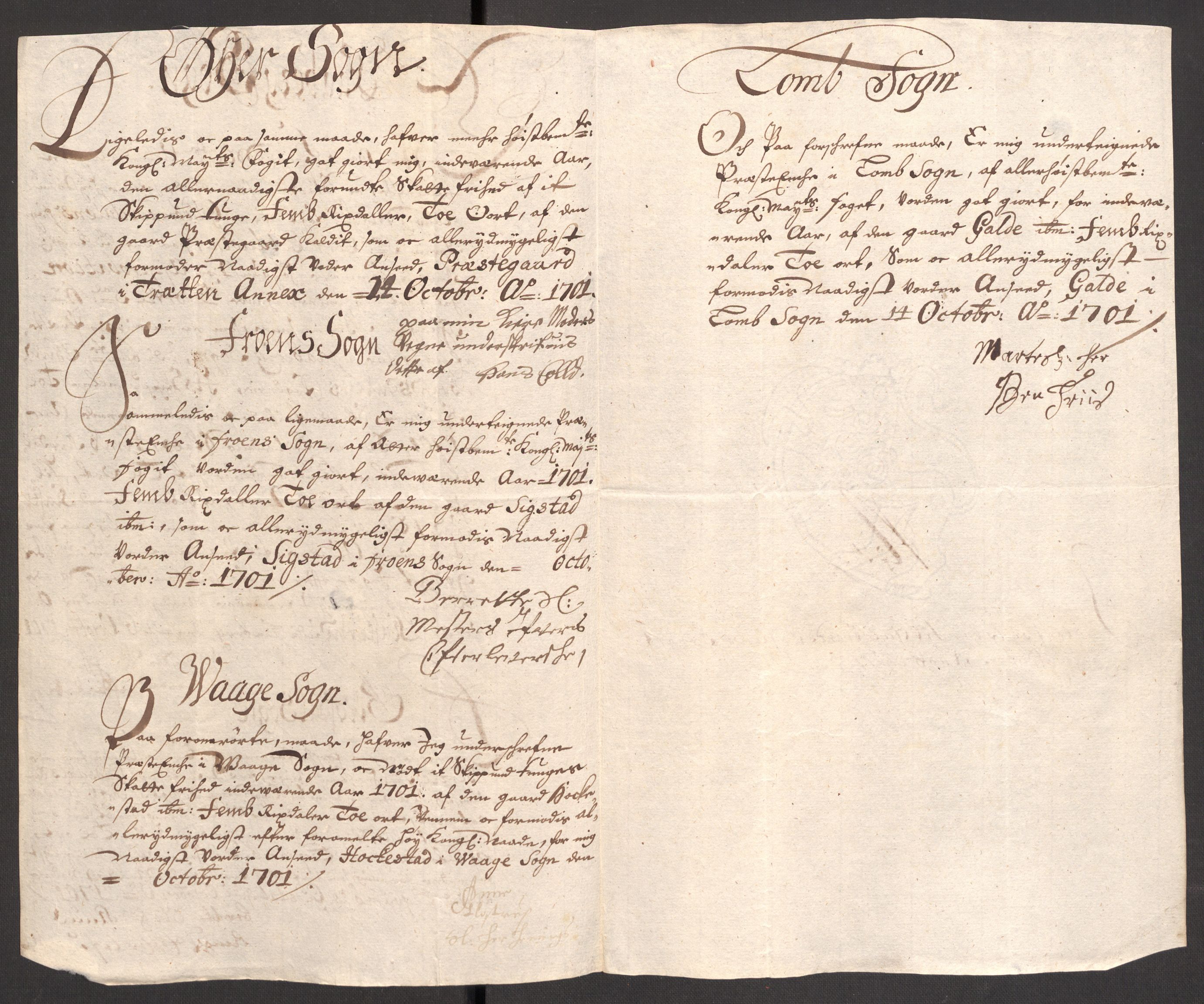 Rentekammeret inntil 1814, Reviderte regnskaper, Fogderegnskap, AV/RA-EA-4092/R17/L1174: Fogderegnskap Gudbrandsdal, 1701, s. 140