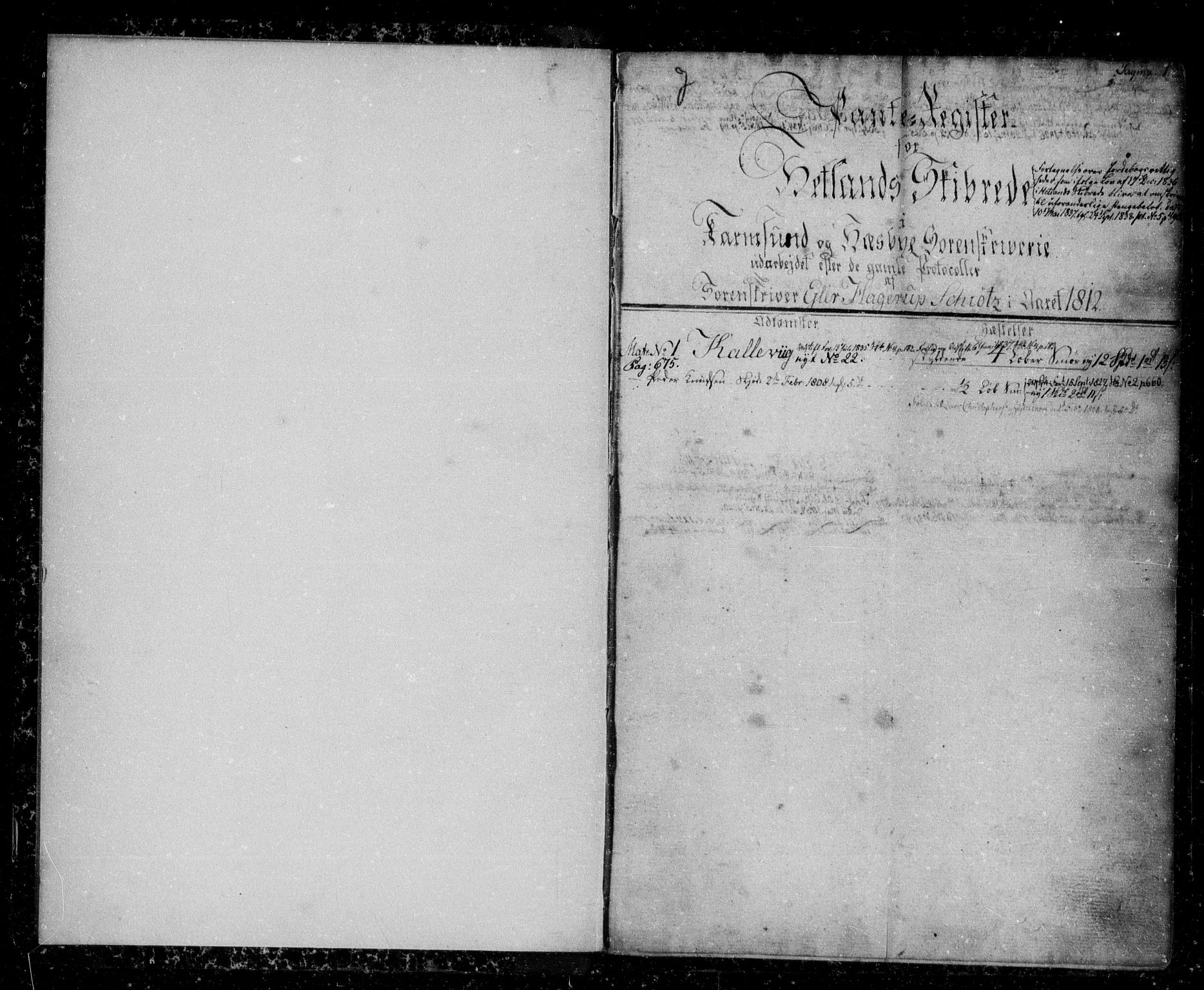 Karmsund sorenskriveri, SAST/A-100311/01/II/IIA/L0008: Panteregister nr. II AB 8, 1822, s. 0-1