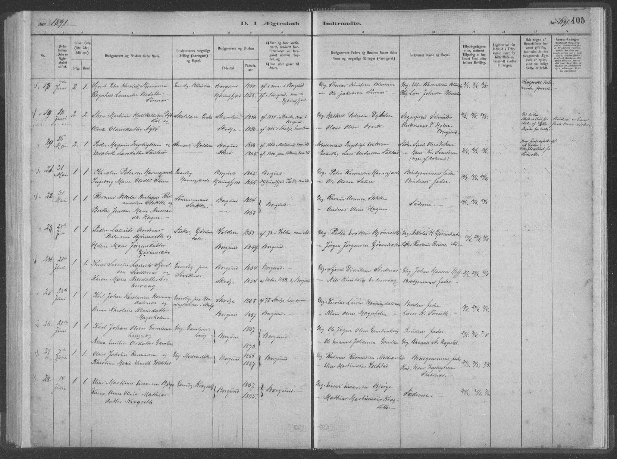Ministerialprotokoller, klokkerbøker og fødselsregistre - Møre og Romsdal, SAT/A-1454/528/L0402: Ministerialbok nr. 528A12II, 1880-1903, s. 405