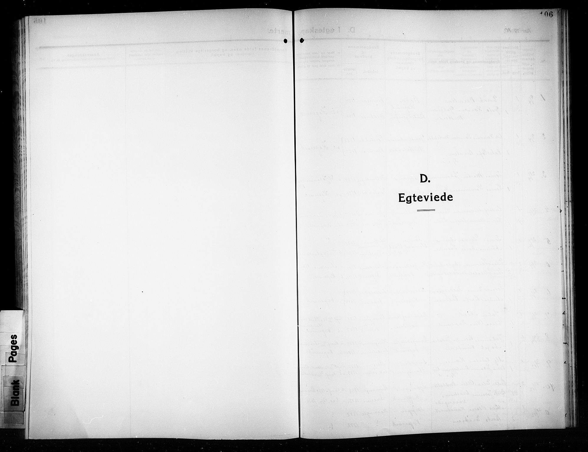 Kopervik sokneprestkontor, AV/SAST-A-101850/H/Ha/Hab/L0005: Klokkerbok nr. B 5, 1909-1918, s. 106
