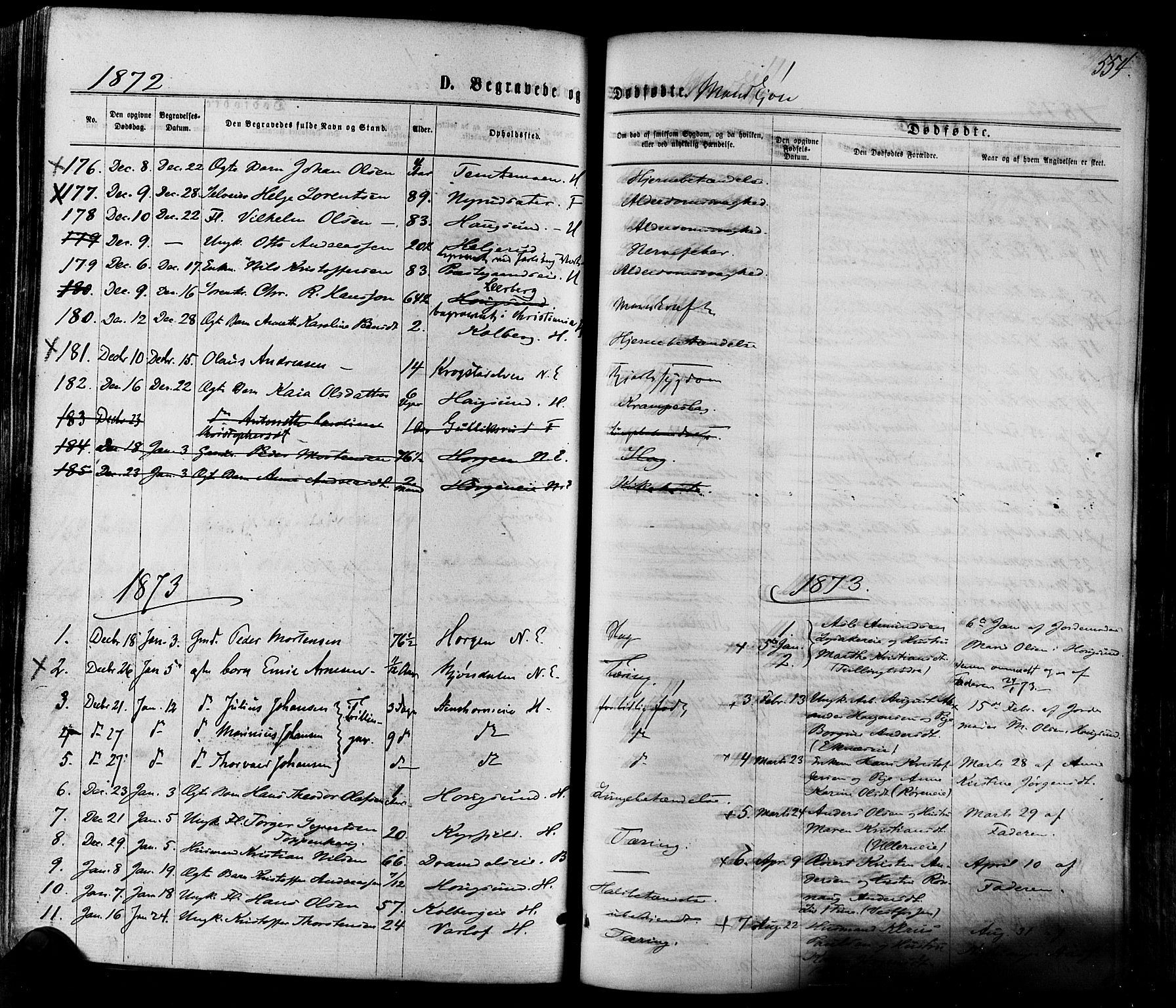 Eiker kirkebøker, AV/SAKO-A-4/F/Fa/L0017: Ministerialbok nr. I 17, 1869-1877, s. 554