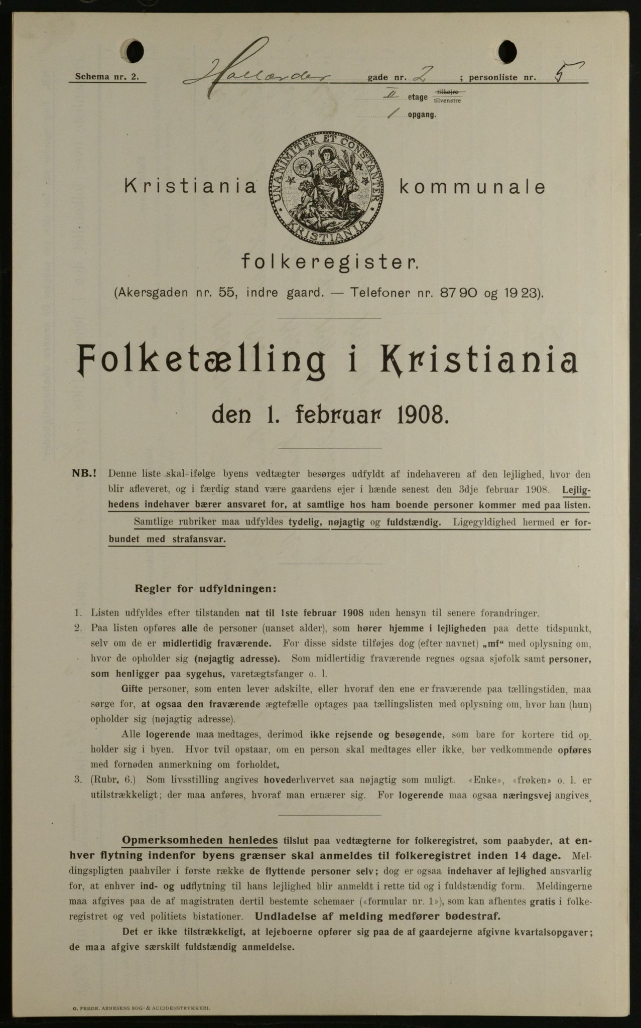 OBA, Kommunal folketelling 1.2.1908 for Kristiania kjøpstad, 1908, s. 36547