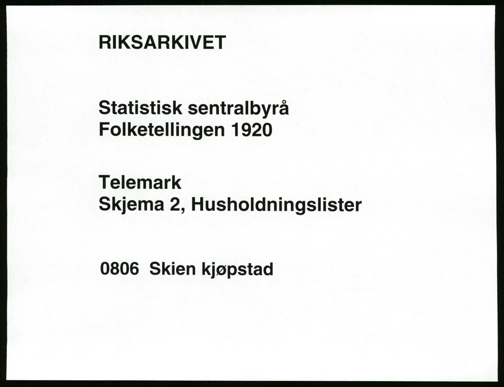 SAKO, Folketelling 1920 for 0806 Skien kjøpstad, 1920, s. 4533