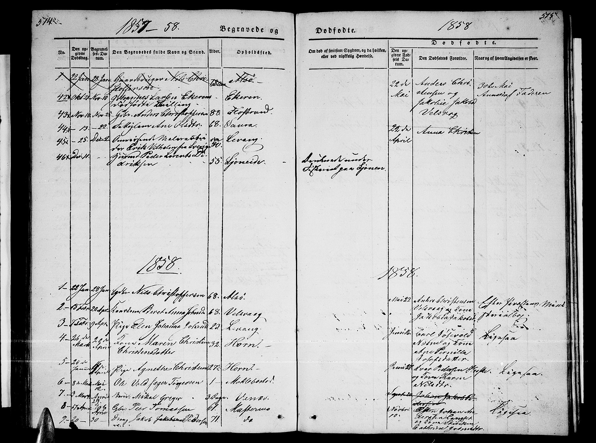 Ministerialprotokoller, klokkerbøker og fødselsregistre - Nordland, SAT/A-1459/838/L0555: Klokkerbok nr. 838C02, 1842-1861, s. 514-515