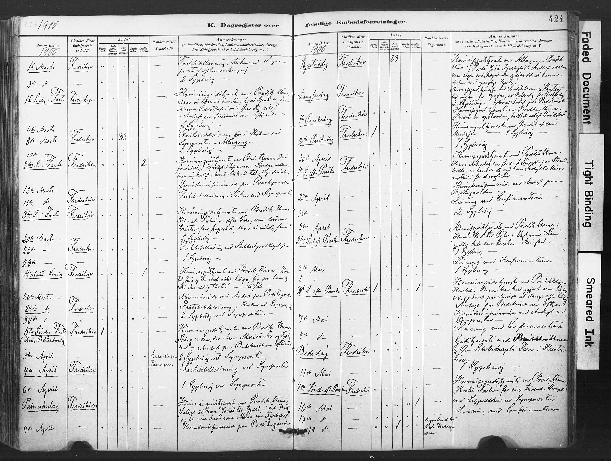 Stavern kirkebøker, AV/SAKO-A-318/F/Fa/L0008: Ministerialbok nr. 8, 1878-1905, s. 424