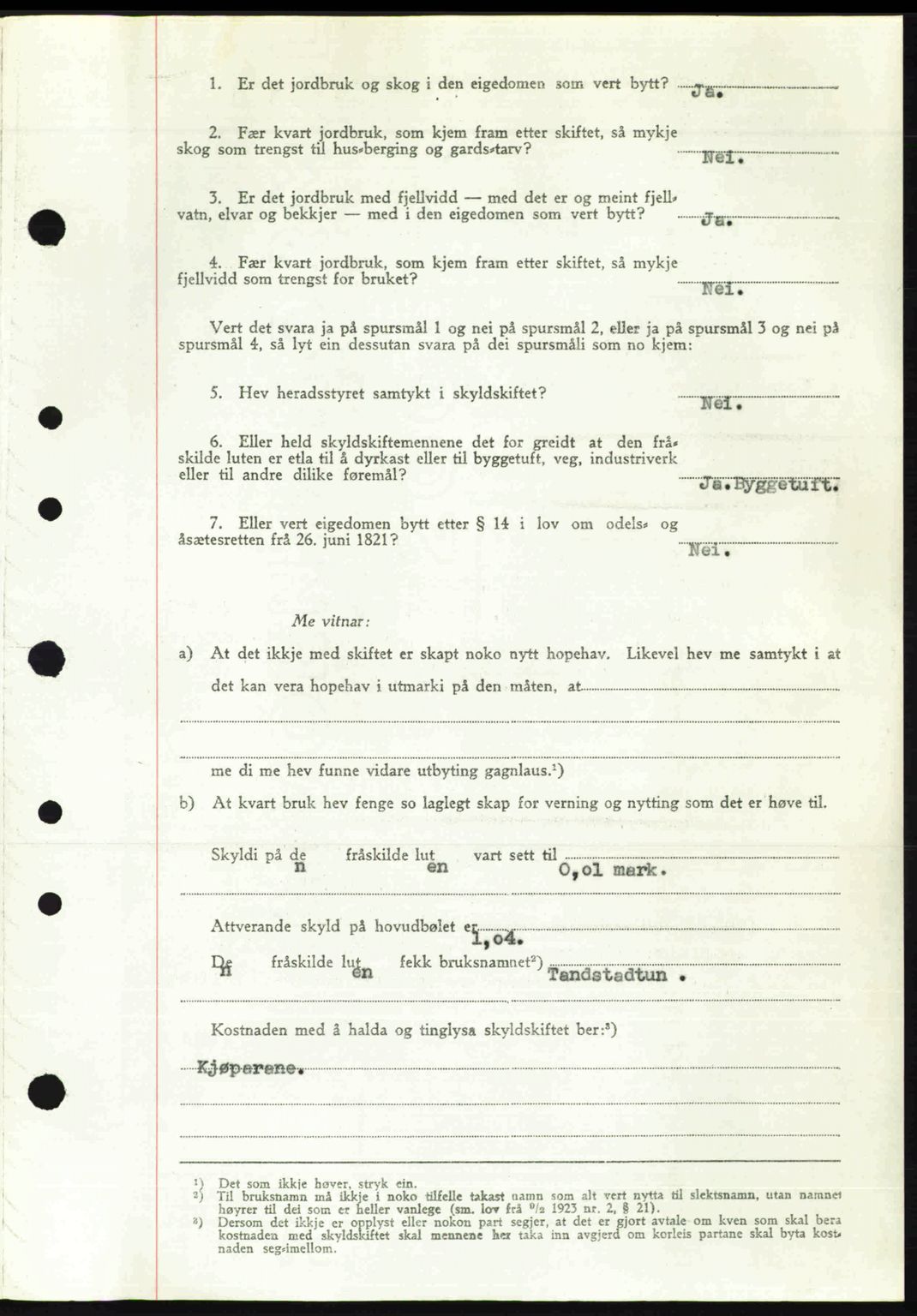 Nordre Sunnmøre sorenskriveri, AV/SAT-A-0006/1/2/2C/2Ca: Pantebok nr. A32, 1949-1949, Dagboknr: 2085/1949