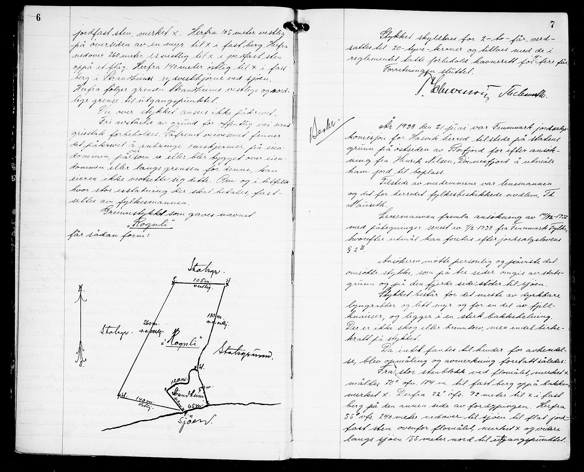 Lensmannen i Hasvik (hos Finnmarkseiendommen)*, FIEI/-, 1938-1944, s. 6-7
