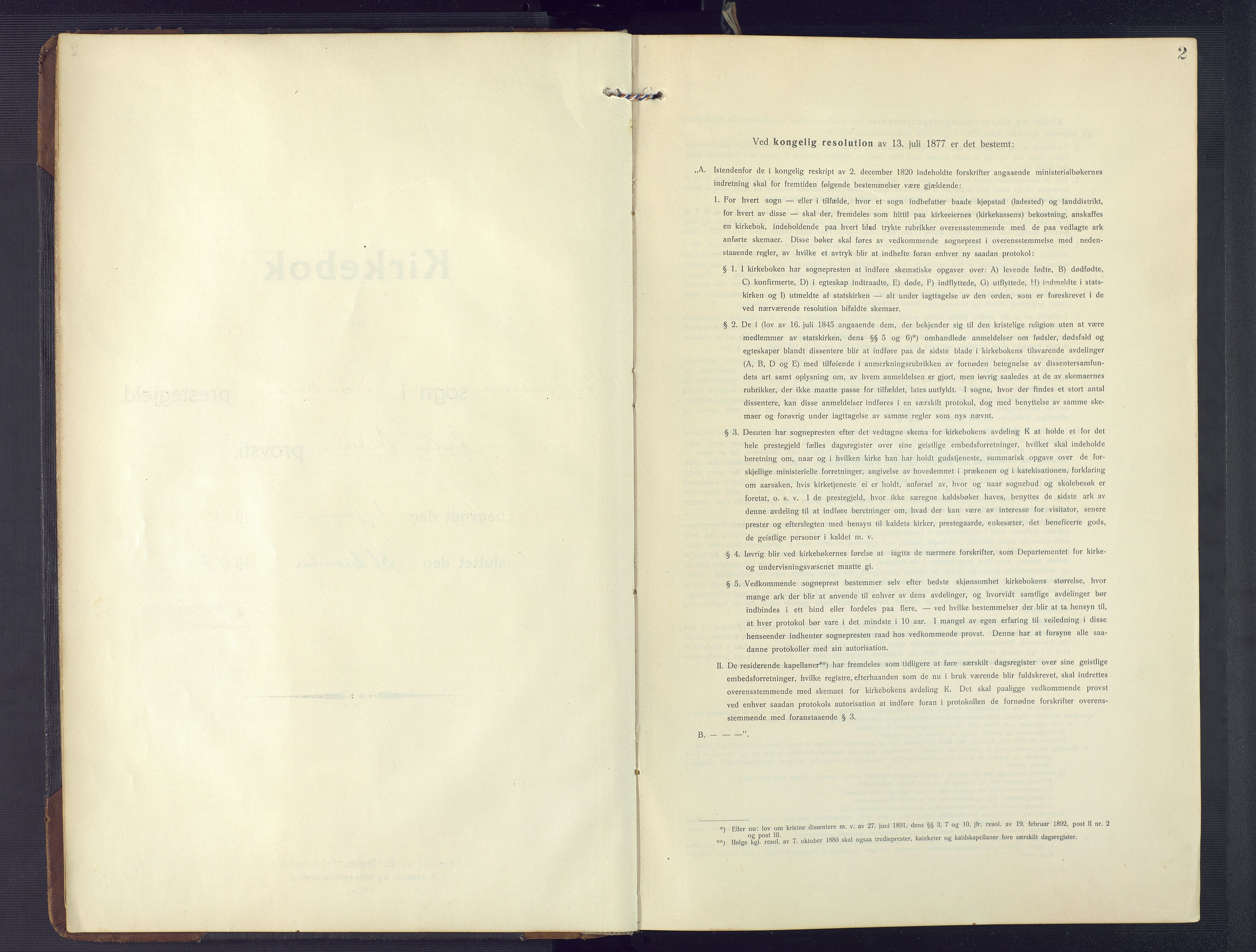 Søndeled sokneprestkontor, AV/SAK-1111-0038/F/Fb/L0006: Klokkerbok nr. B 7, 1912-1947, s. 2