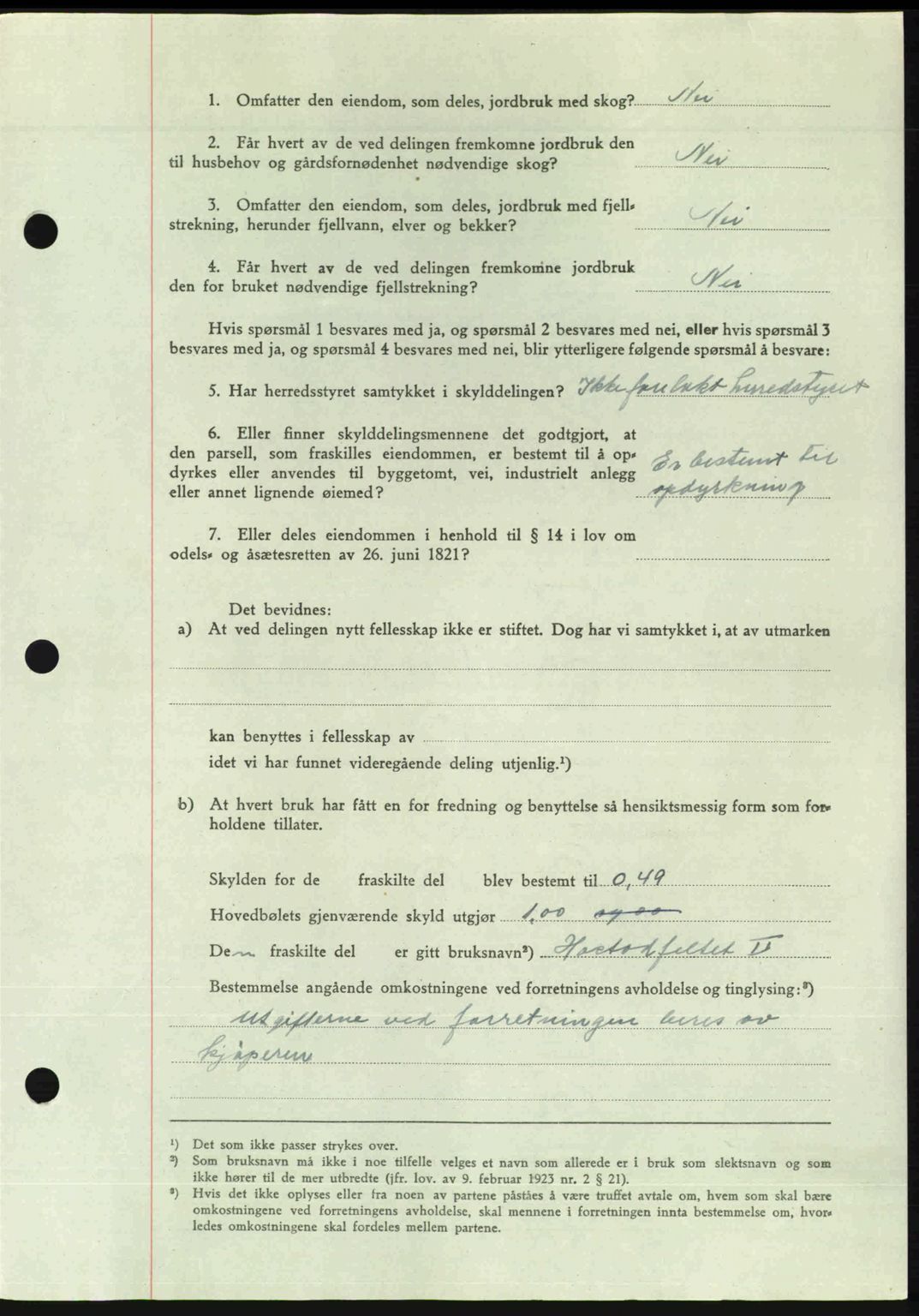 Romsdal sorenskriveri, AV/SAT-A-4149/1/2/2C: Pantebok nr. A30, 1949-1949, Dagboknr: 2300/1949