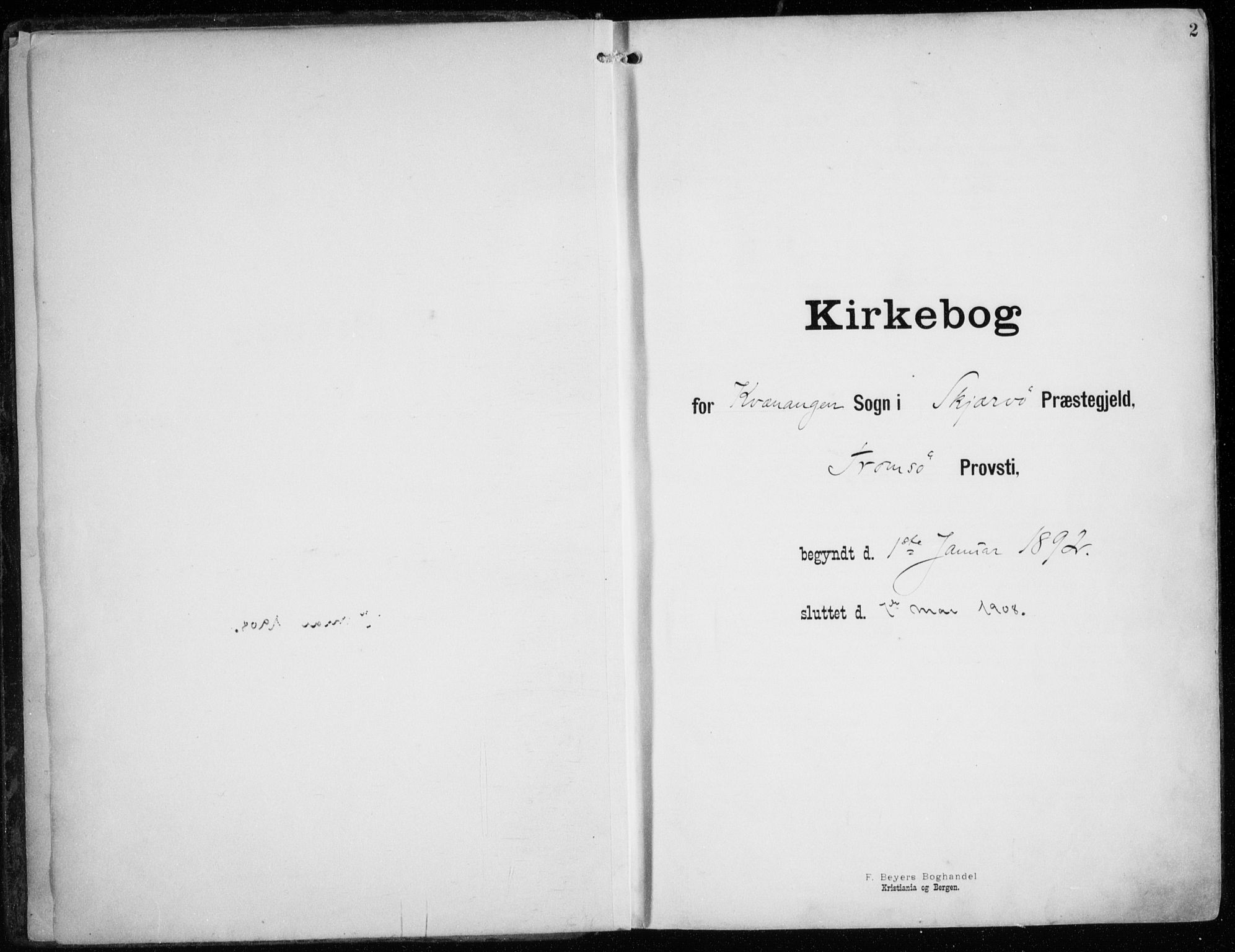 Skjervøy sokneprestkontor, SATØ/S-1300/H/Ha/Haa/L0016kirke: Ministerialbok nr. 16, 1892-1908, s. 2