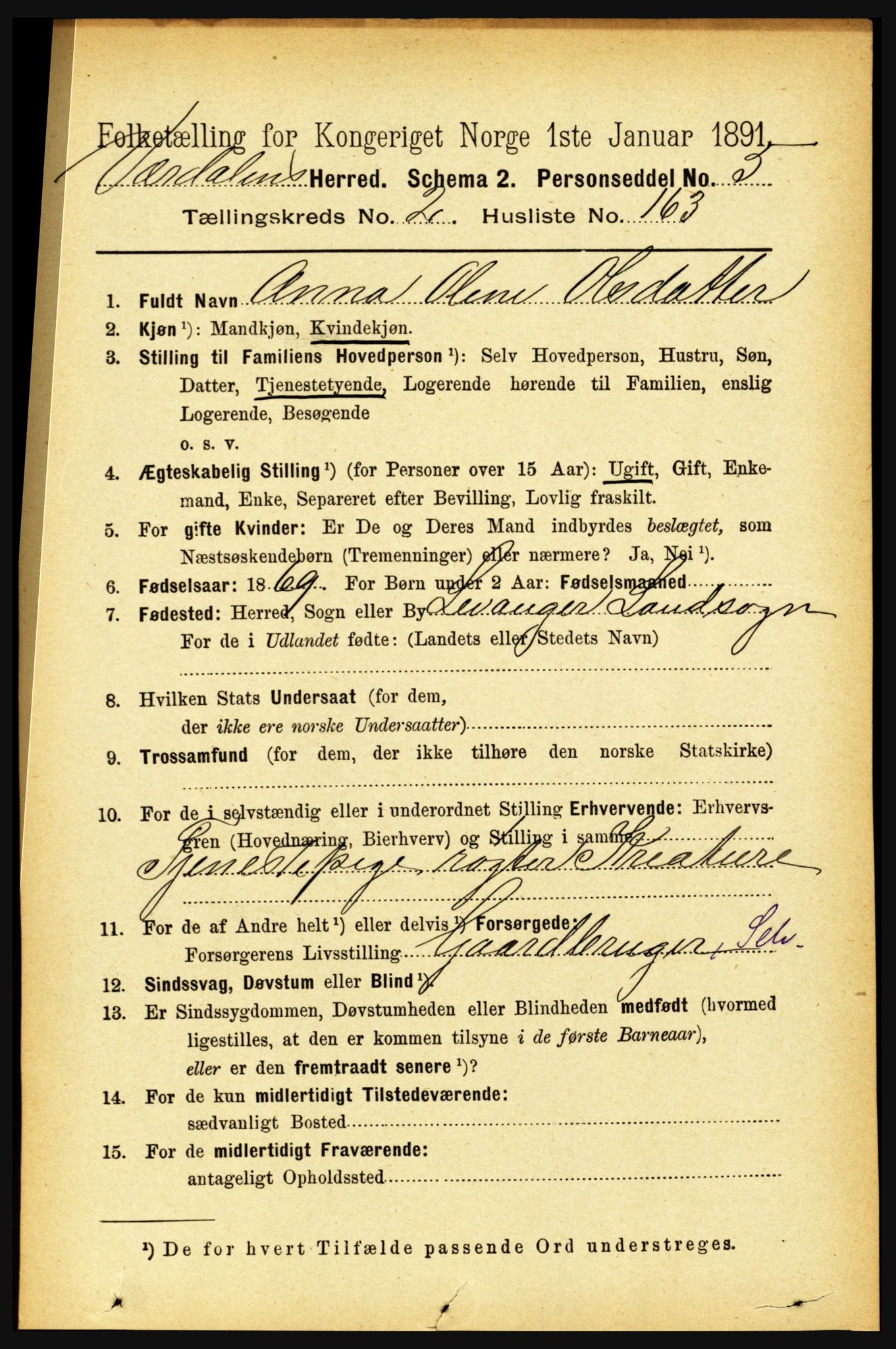 RA, Folketelling 1891 for 1721 Verdal herred, 1891, s. 1637