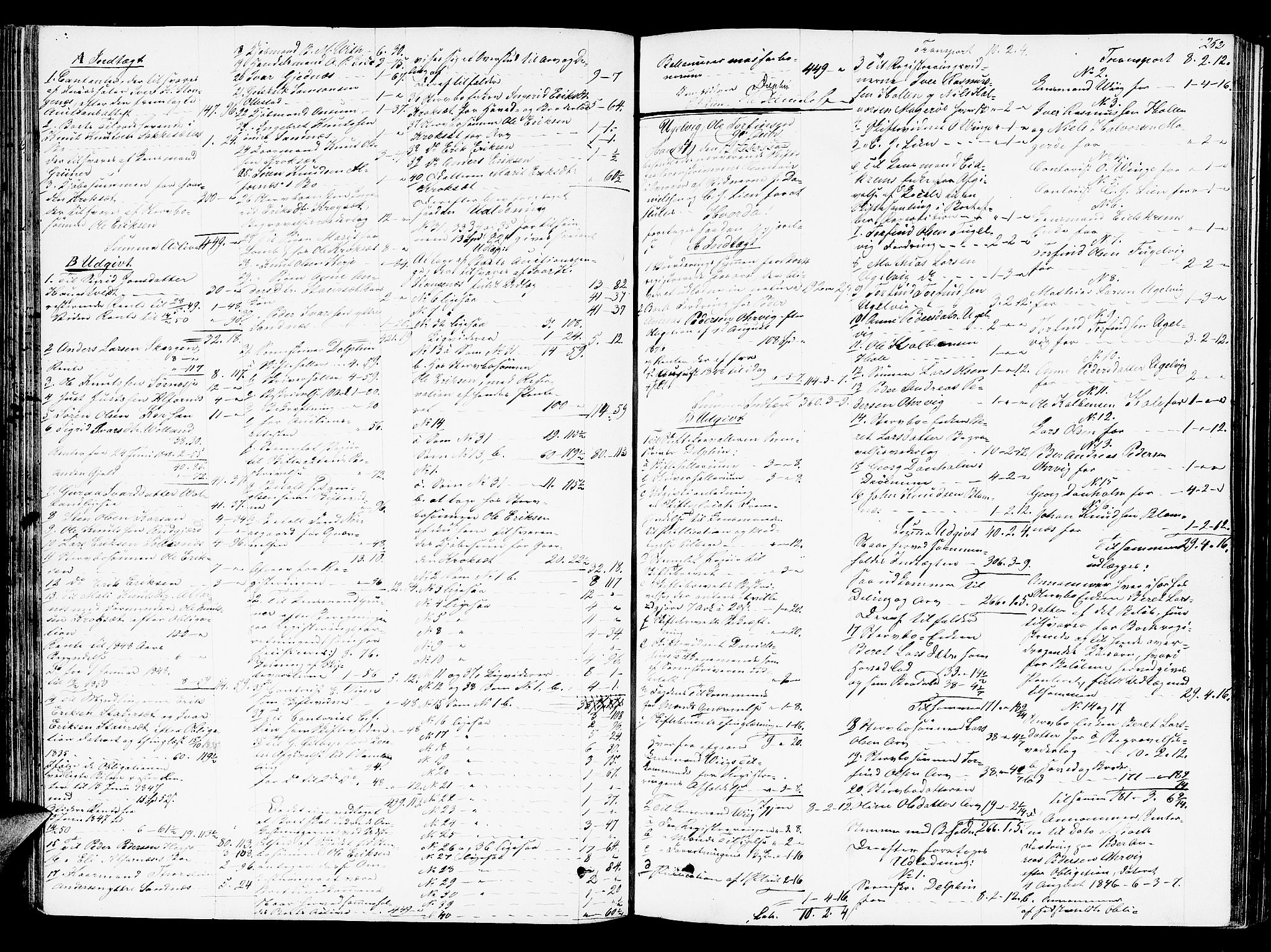 Romsdal sorenskriveri, AV/SAT-A-4149/1/3/3A/L0019: Skifteutlodnings Protokoll 5, 1844-1859, s. 262