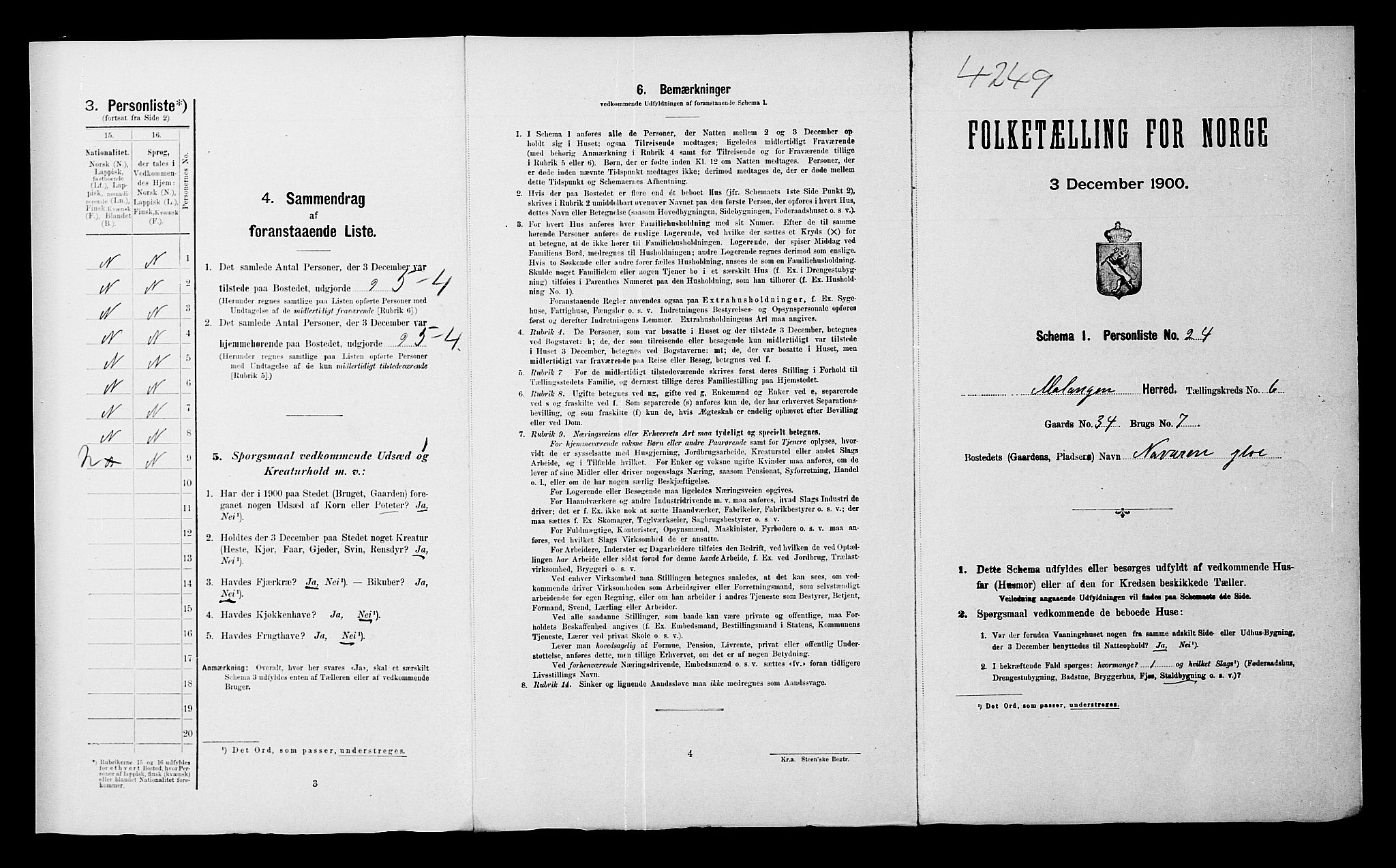 SATØ, Folketelling 1900 for 1932 Malangen herred, 1900, s. 435