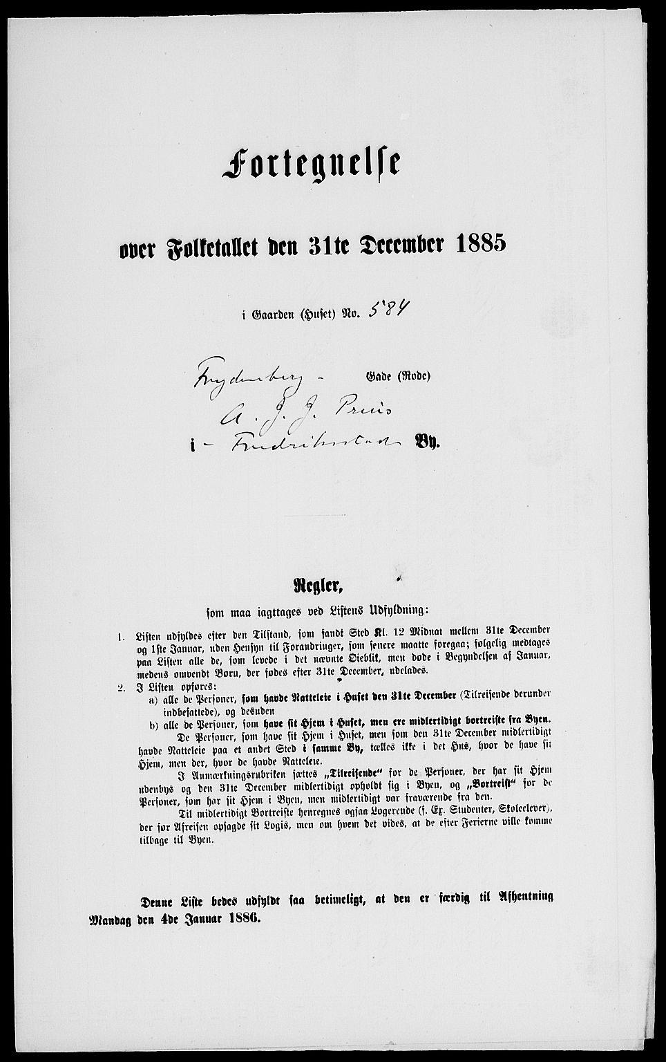 RA, Folketelling 1885 for 0103 Fredrikstad kjøpstad, 1885, s. 1574