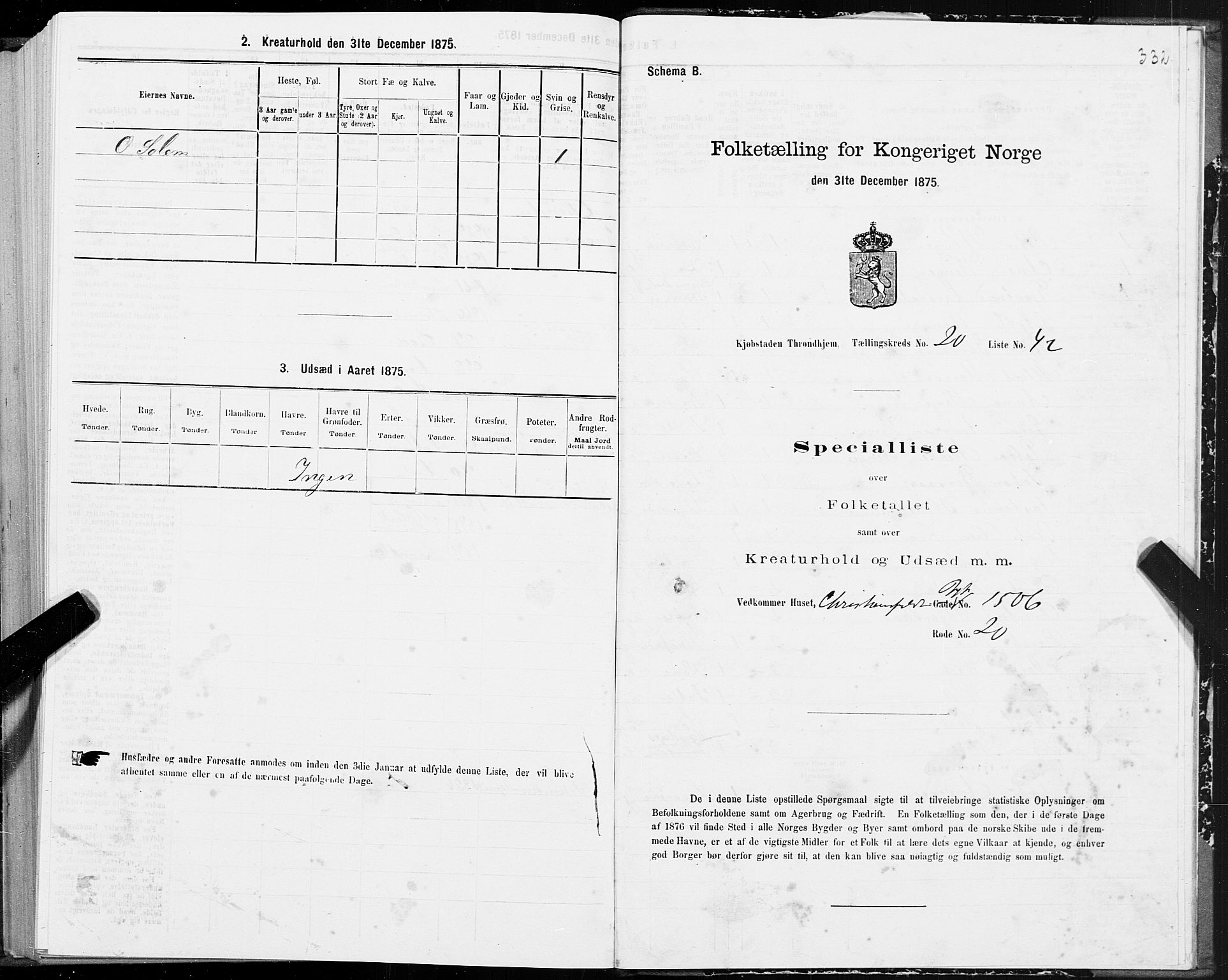 SAT, Folketelling 1875 for 1601 Trondheim kjøpstad, 1875, s. 10332