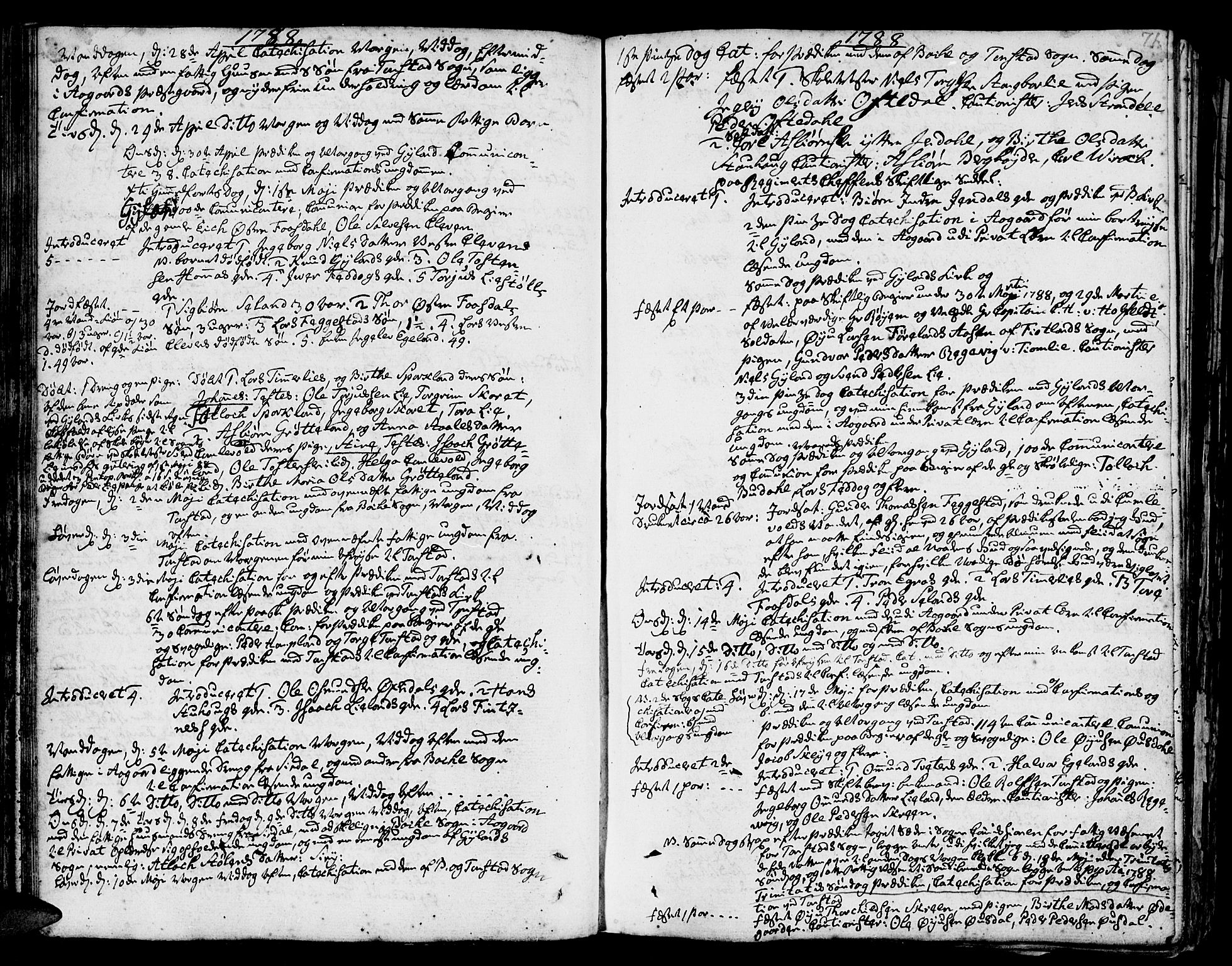 Bakke sokneprestkontor, AV/SAK-1111-0002/F/Fa/Faa/L0002: Ministerialbok nr. A 2, 1780-1816, s. 71