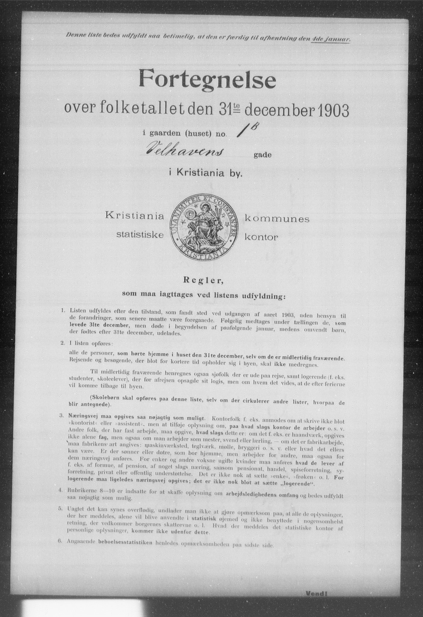 OBA, Kommunal folketelling 31.12.1903 for Kristiania kjøpstad, 1903, s. 24384