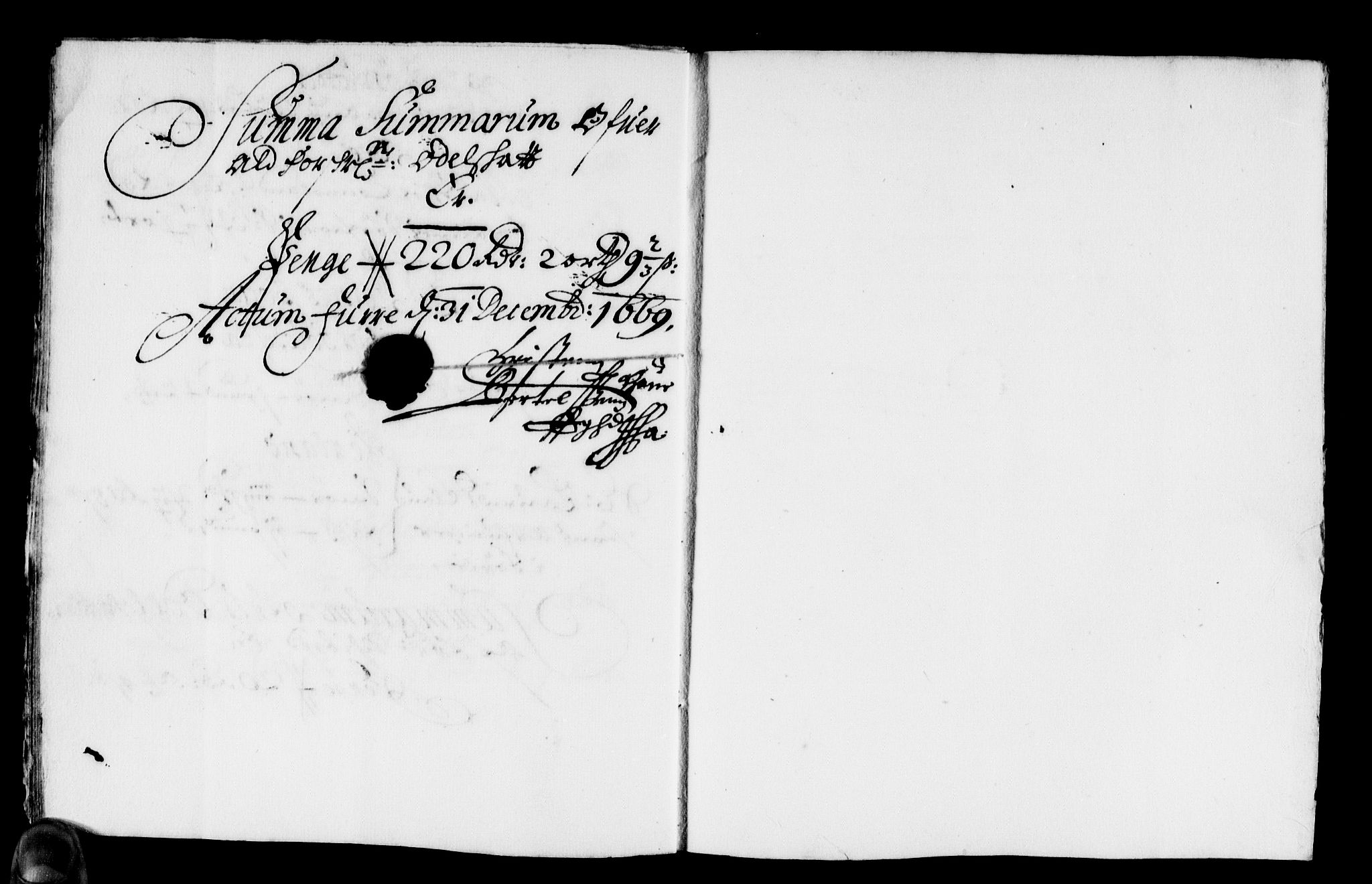 Rentekammeret inntil 1814, Reviderte regnskaper, Stiftamtstueregnskaper, Bergen stiftamt, AV/RA-EA-6043/R/Rc/L0030: Bergen stiftamt, 1669