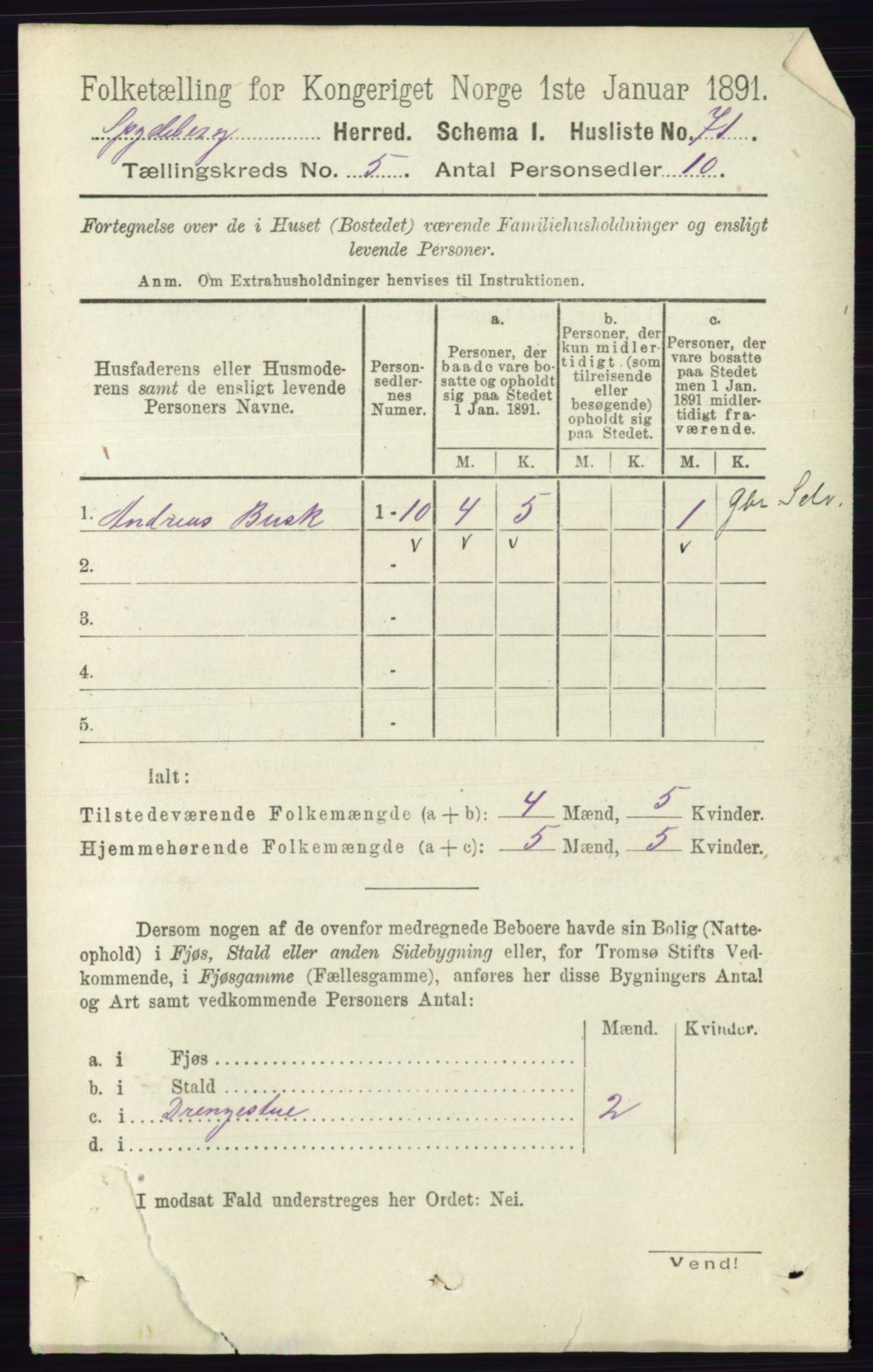 RA, Folketelling 1891 for 0123 Spydeberg herred, 1891, s. 2347