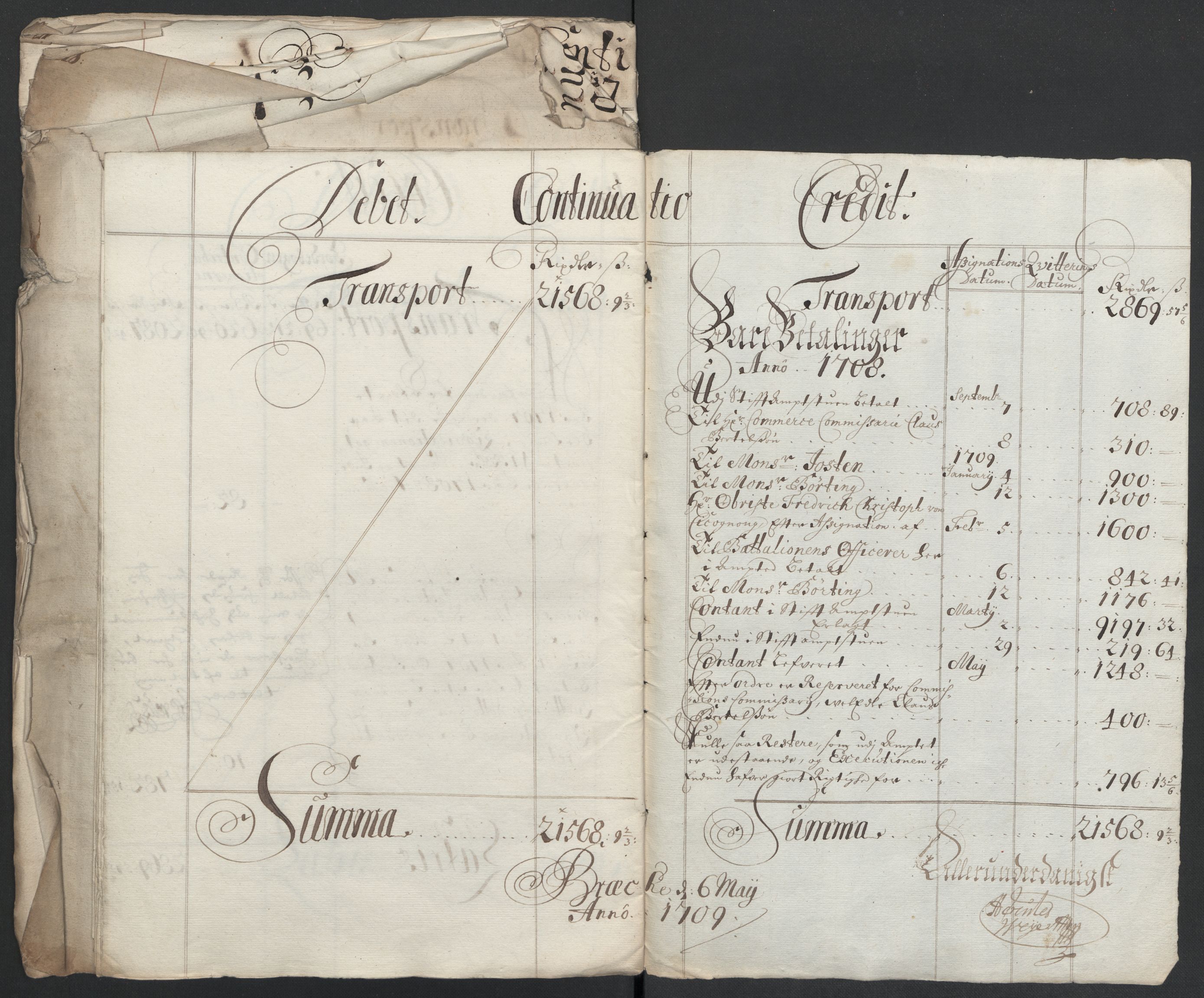 Rentekammeret inntil 1814, Reviderte regnskaper, Fogderegnskap, AV/RA-EA-4092/R36/L2118: Fogderegnskap Øvre og Nedre Telemark og Bamble, 1708-1709, s. 24