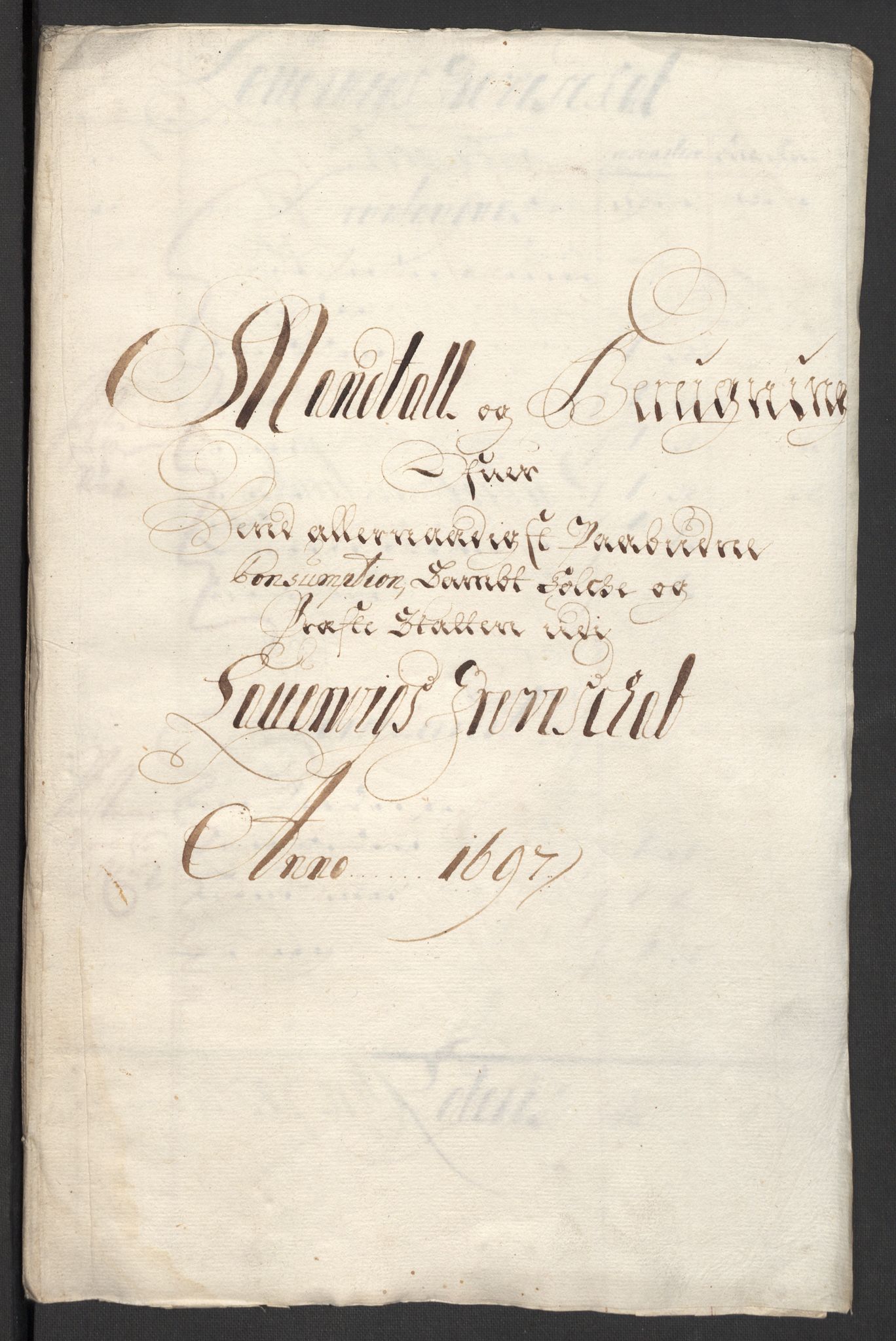Rentekammeret inntil 1814, Reviderte regnskaper, Fogderegnskap, RA/EA-4092/R33/L1975: Fogderegnskap Larvik grevskap, 1696-1697, s. 140